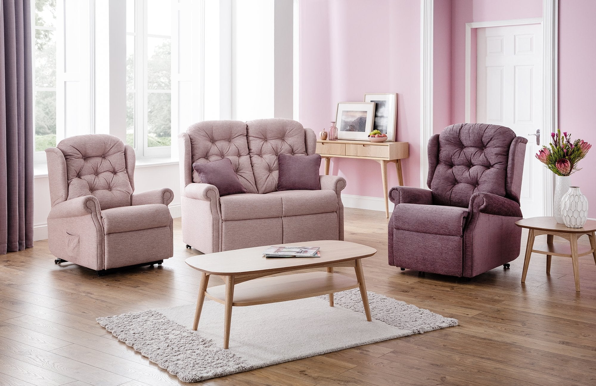 Celebrity Woburn 2 Seat Fabric Recliner Settee