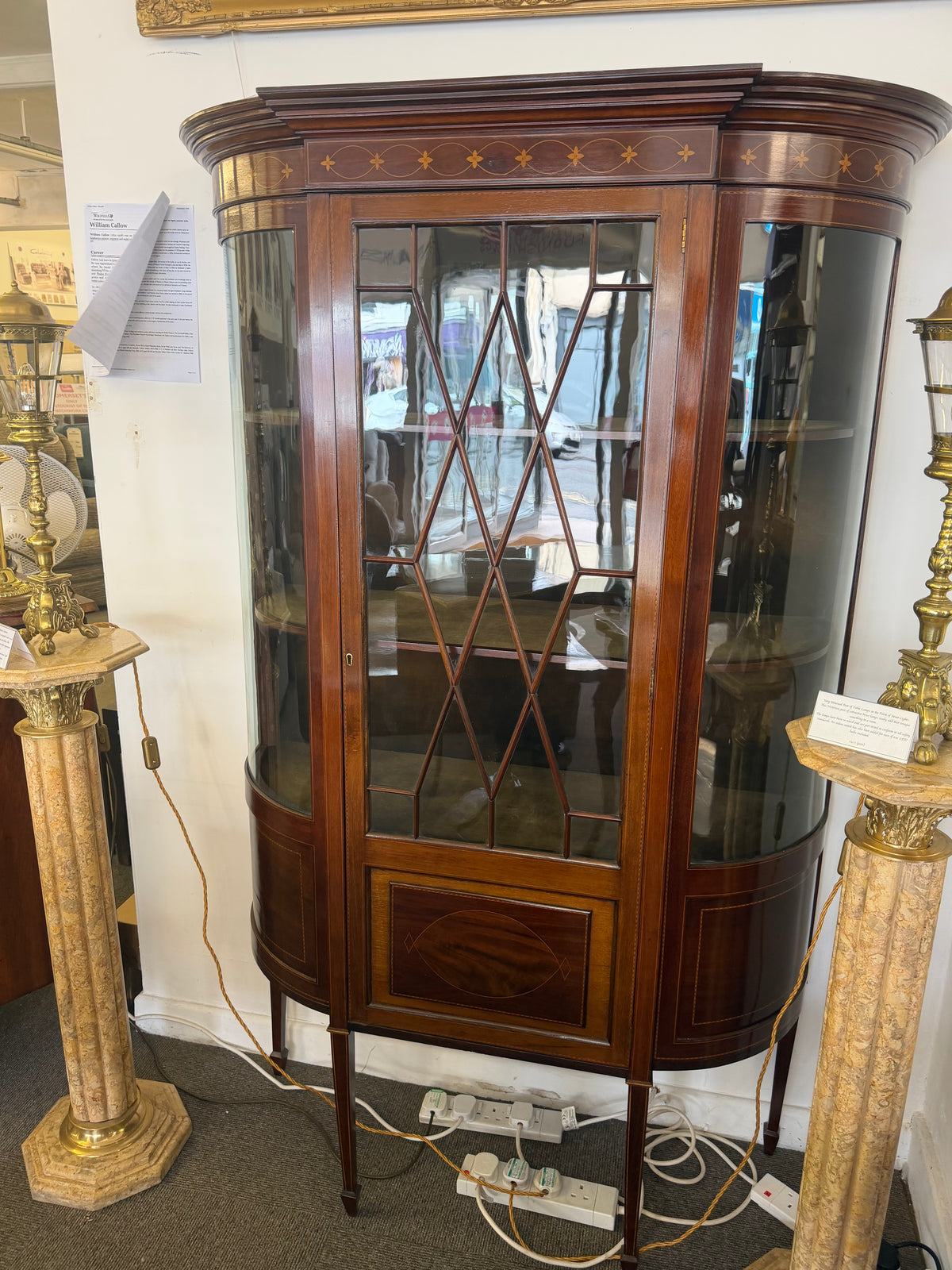 Inlaid Mahogany Display Cabinet.