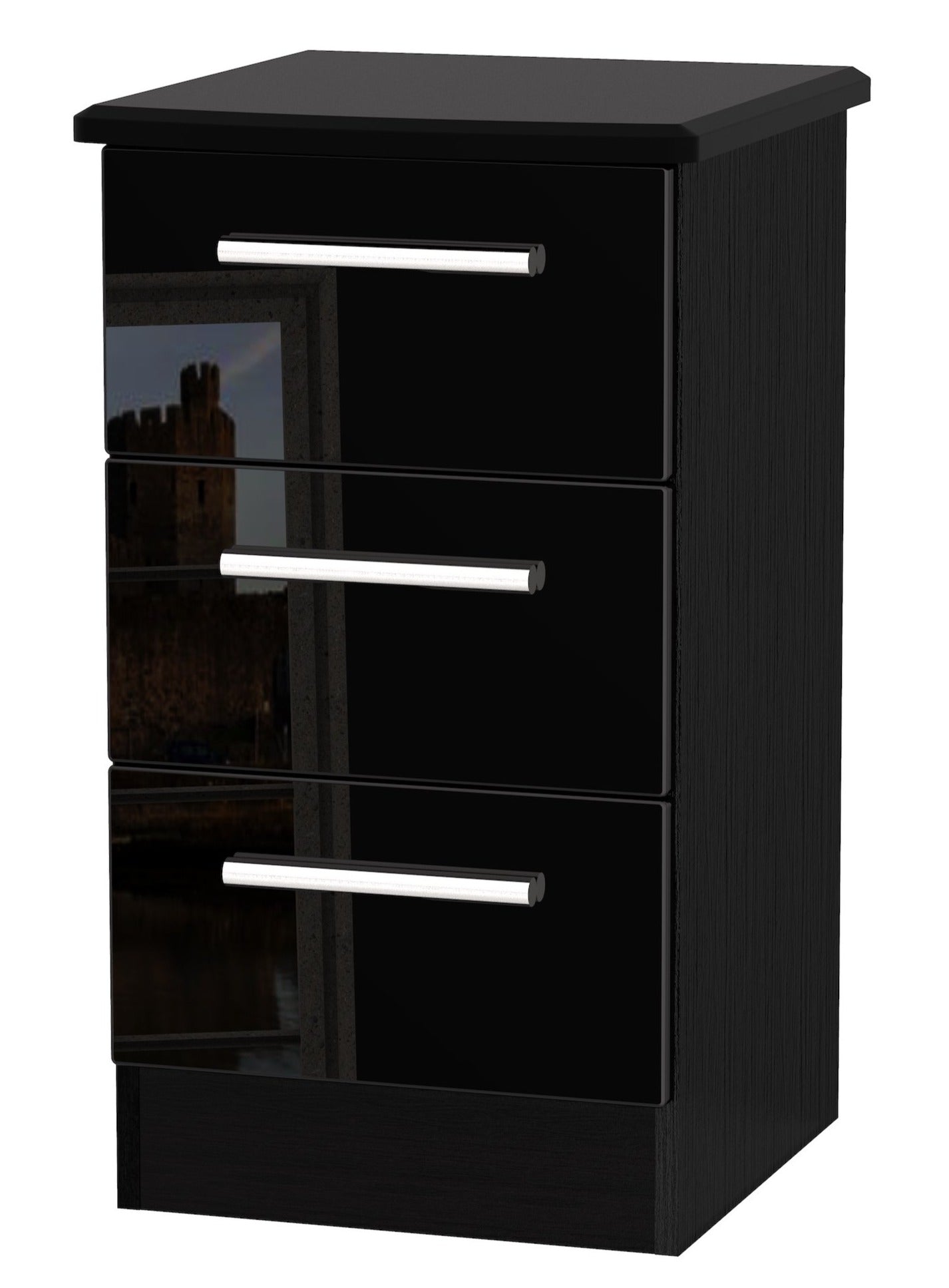 London 3 Drawer Bedside Cabinet