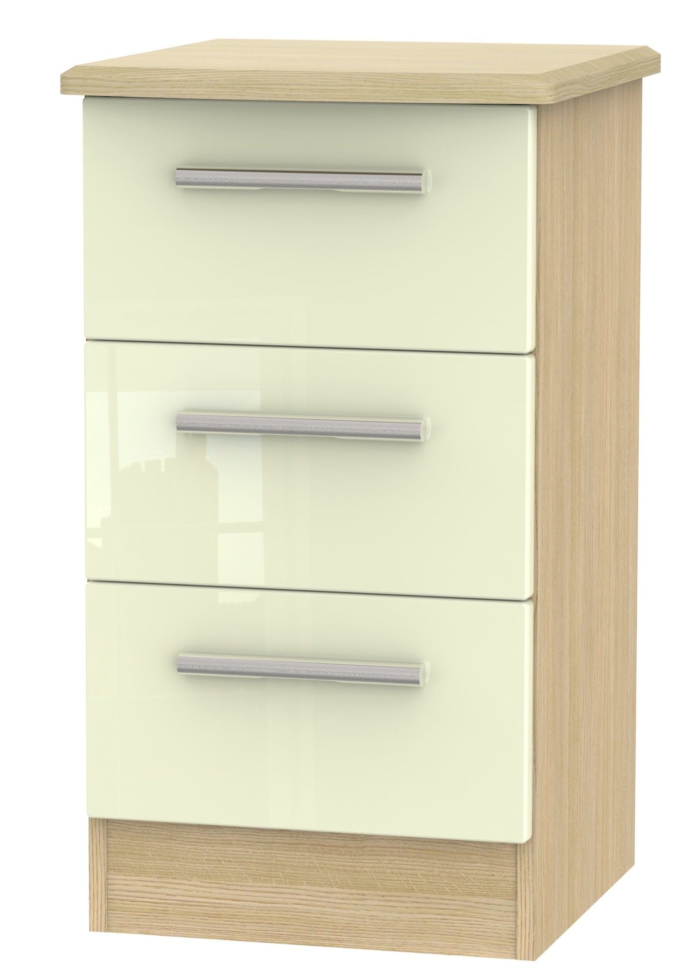 London 3 Drawer Bedside Cabinet