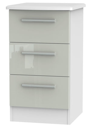 London 3 Drawer Bedside Cabinet