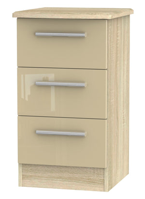 London 3 Drawer Bedside Cabinet