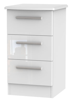 London 3 Drawer Bedside Cabinet
