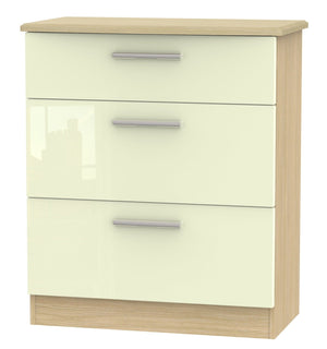 London 3 Drawer Deep Chest Of Drawers