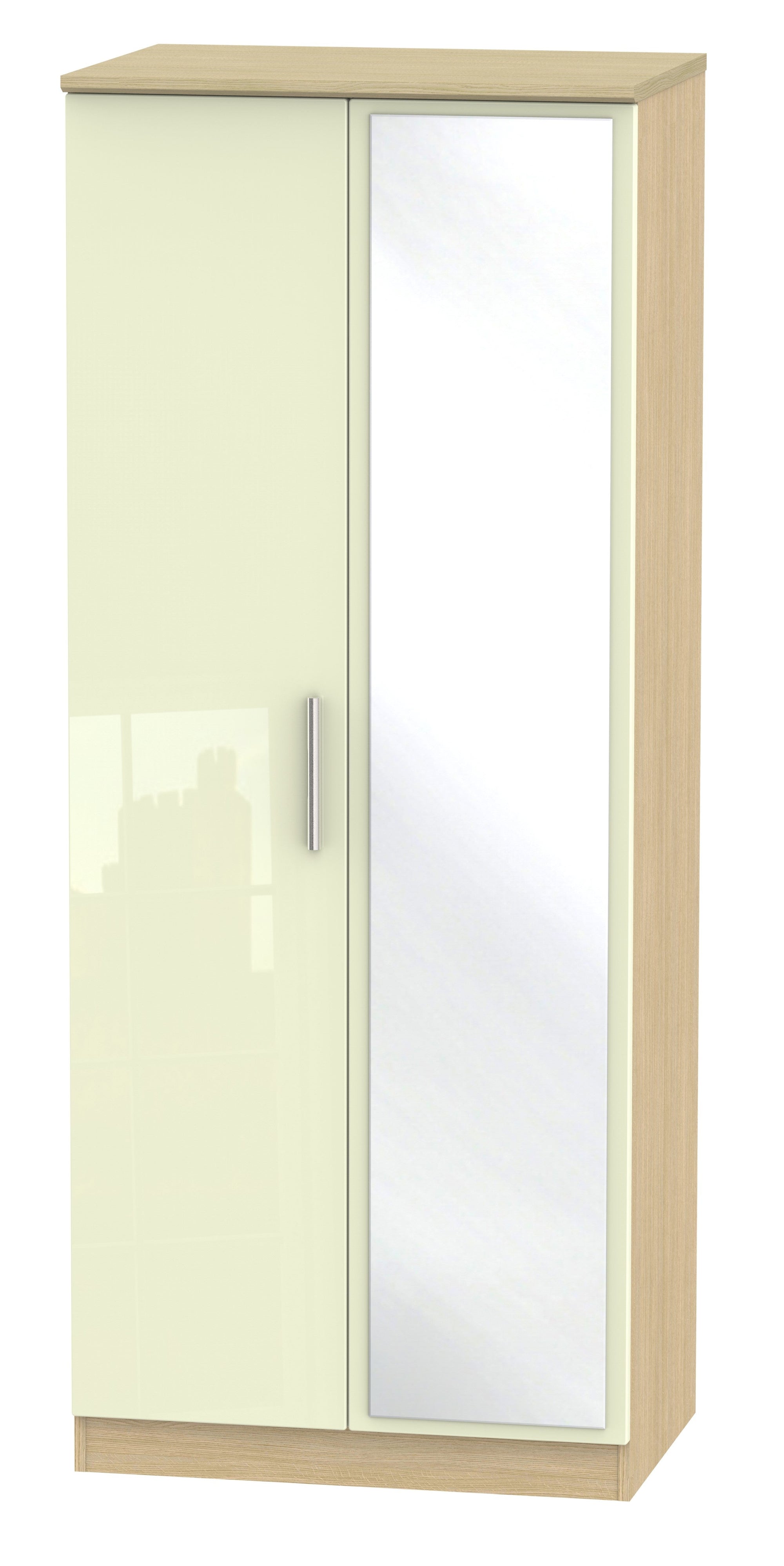 London 2ft 6in Mirror Wardrobe