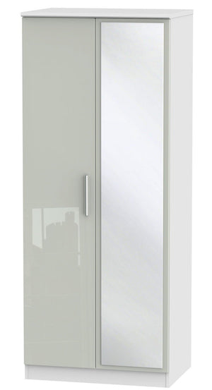 London 2ft 6in Plain Tall Mirror Wardrobe