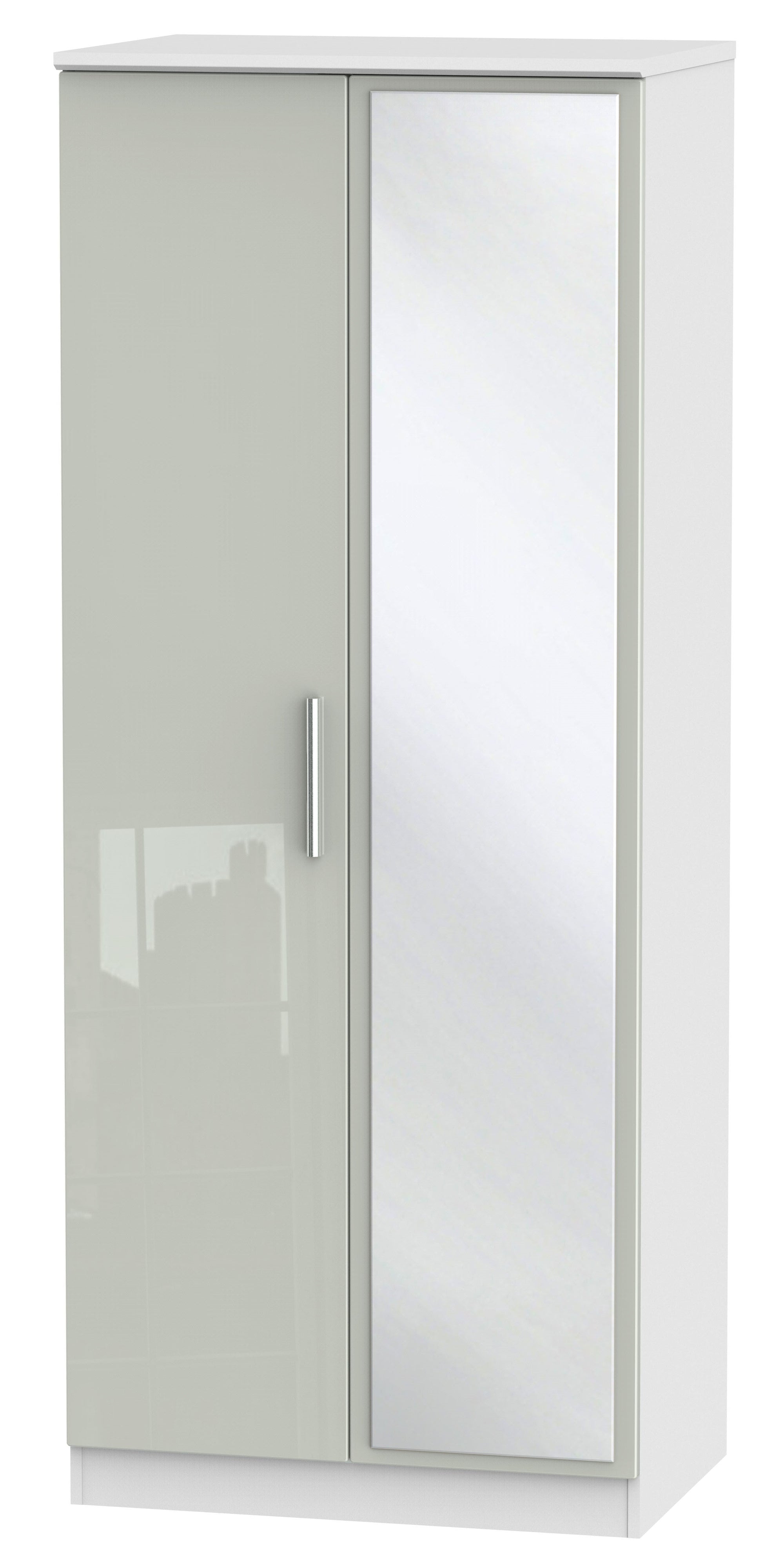 London 2ft 6in Mirror Wardrobe
