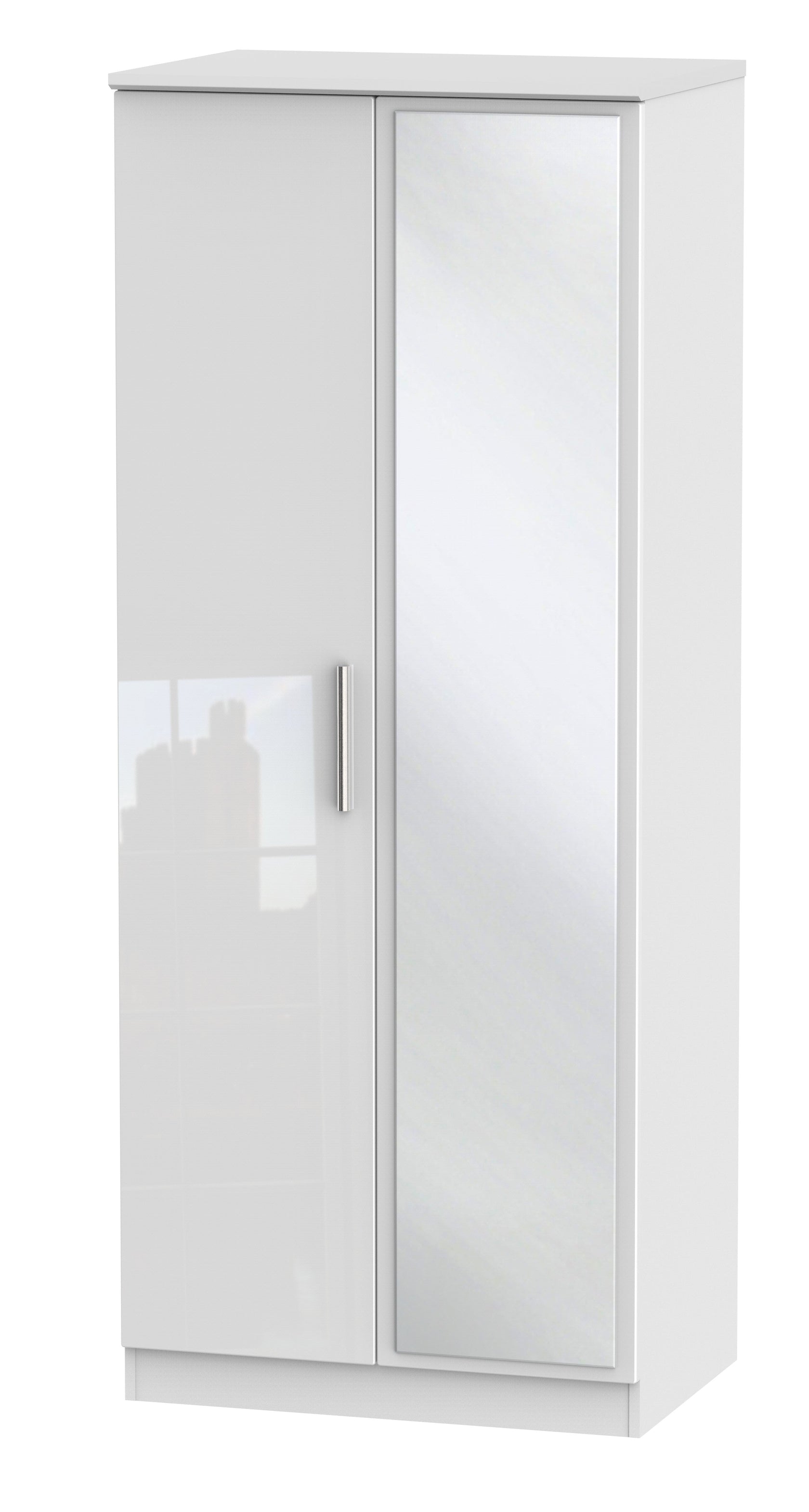 London 2ft 6in Mirror Wardrobe