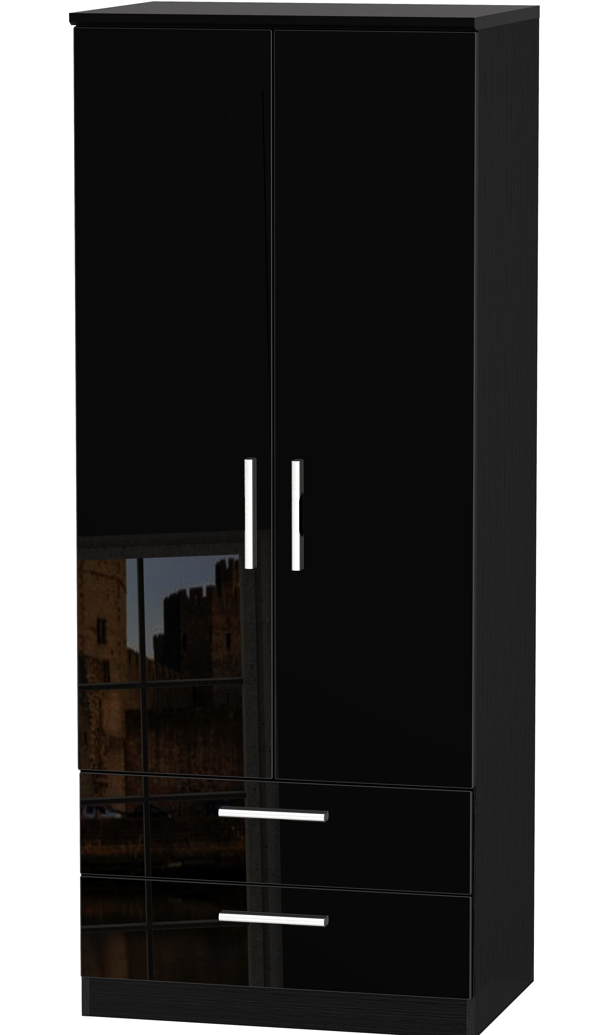 London 2ft 6in 2 Drawer Wardrobe