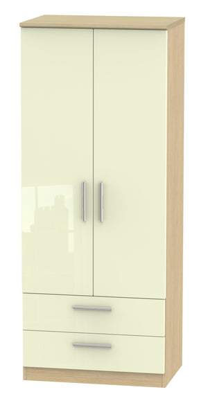 London 2ft 6in 2 Drawer Wardrobe