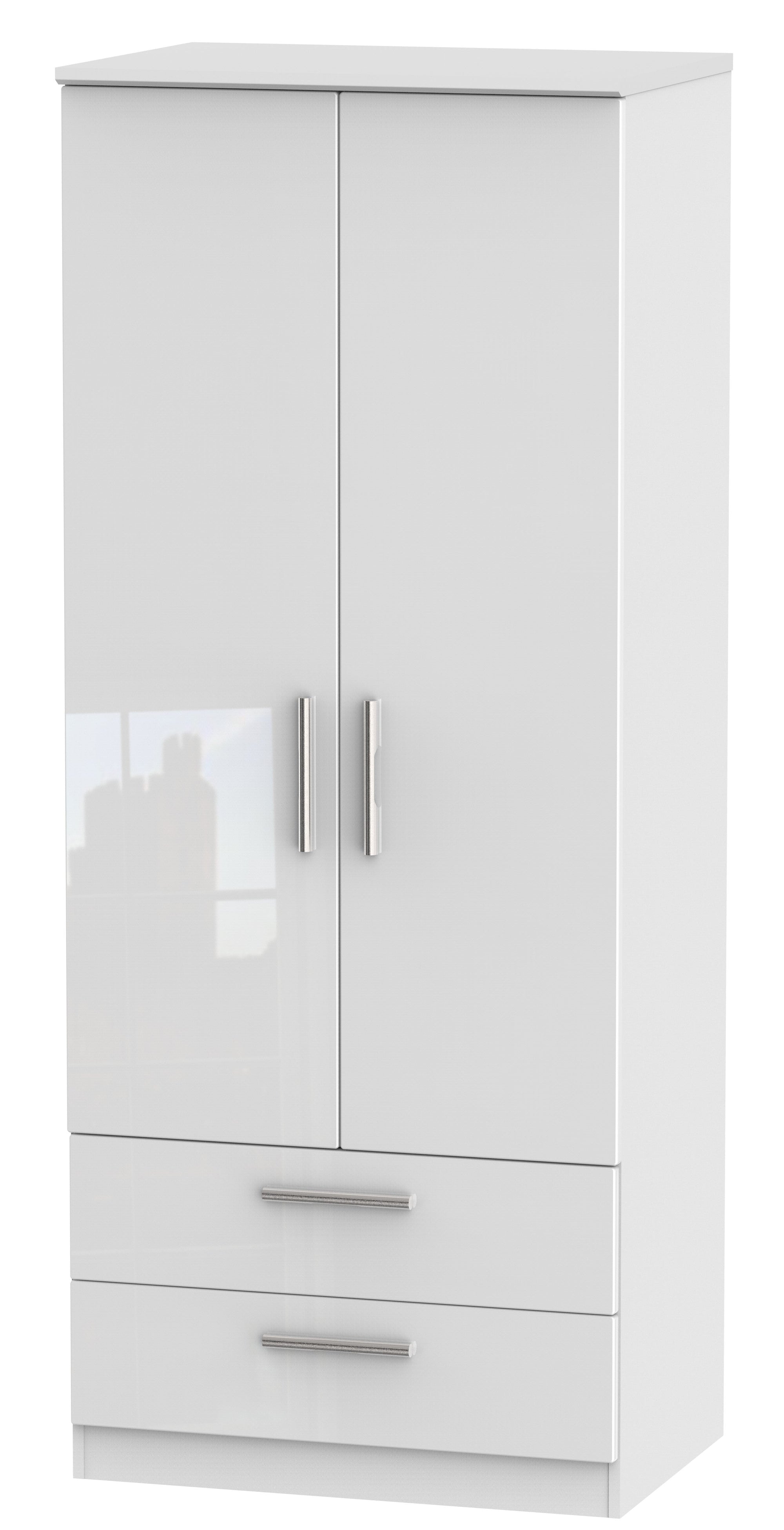London 2ft 6in 2 Drawer Wardrobe