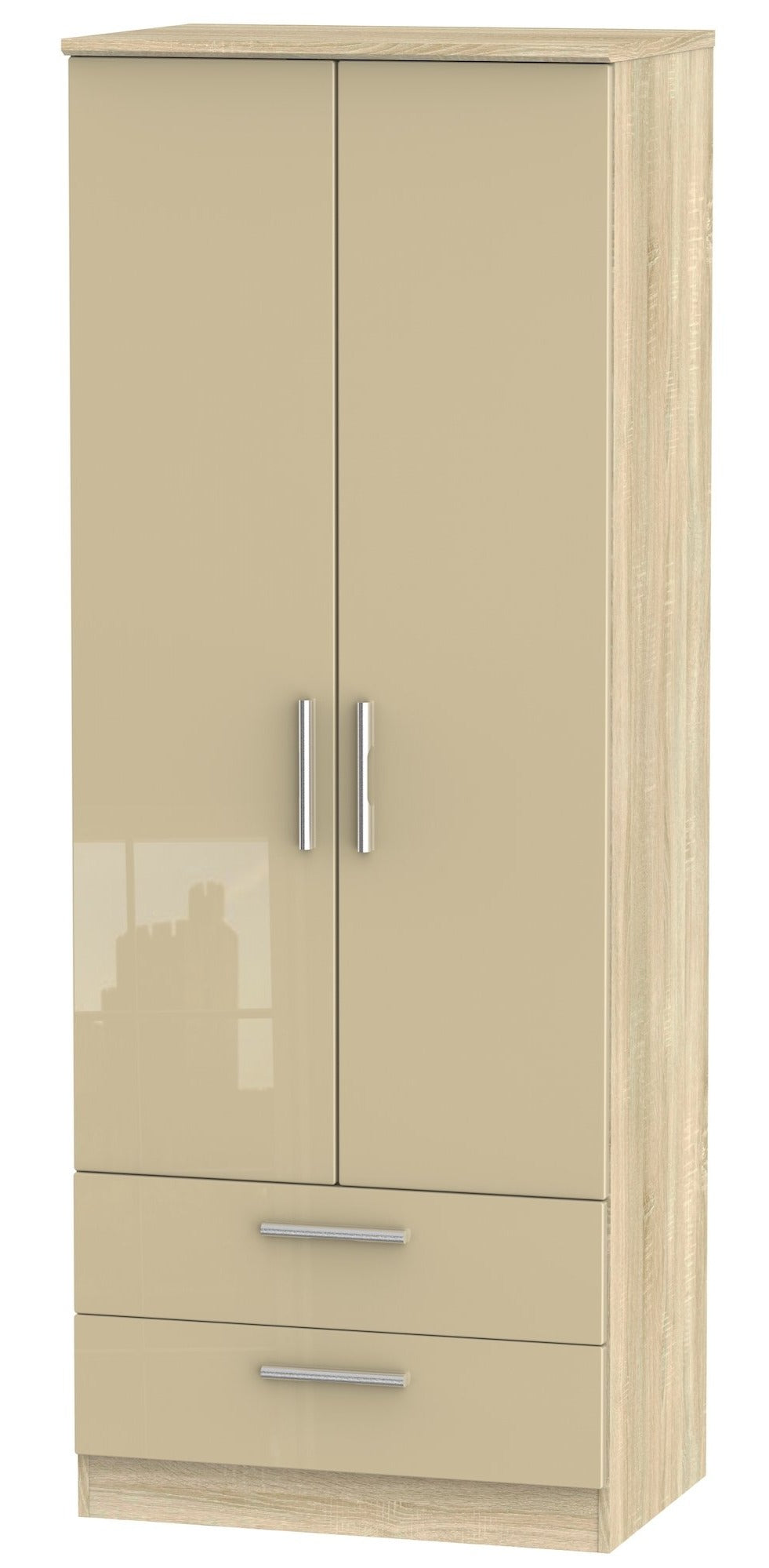 London 2 Door 2 Drawer 2ft 6in Wardrobe