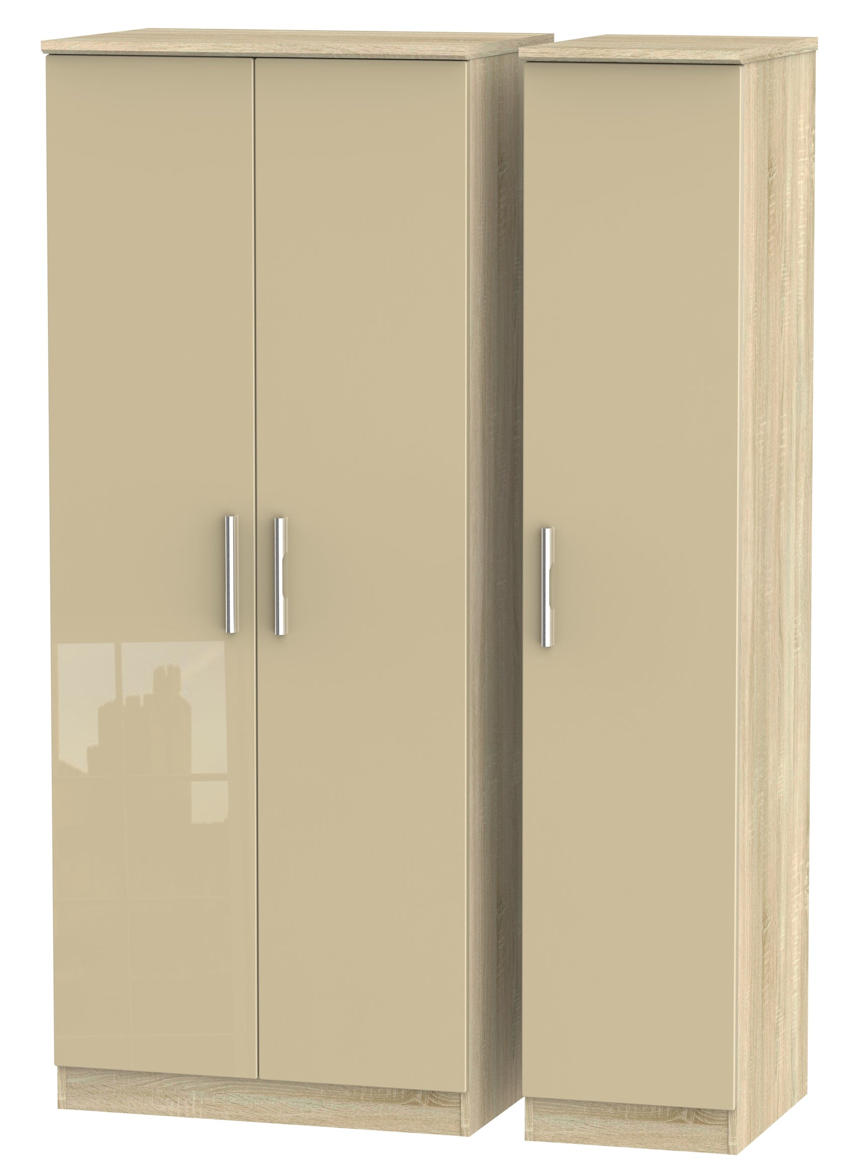 London Triple Plain Wardrobe