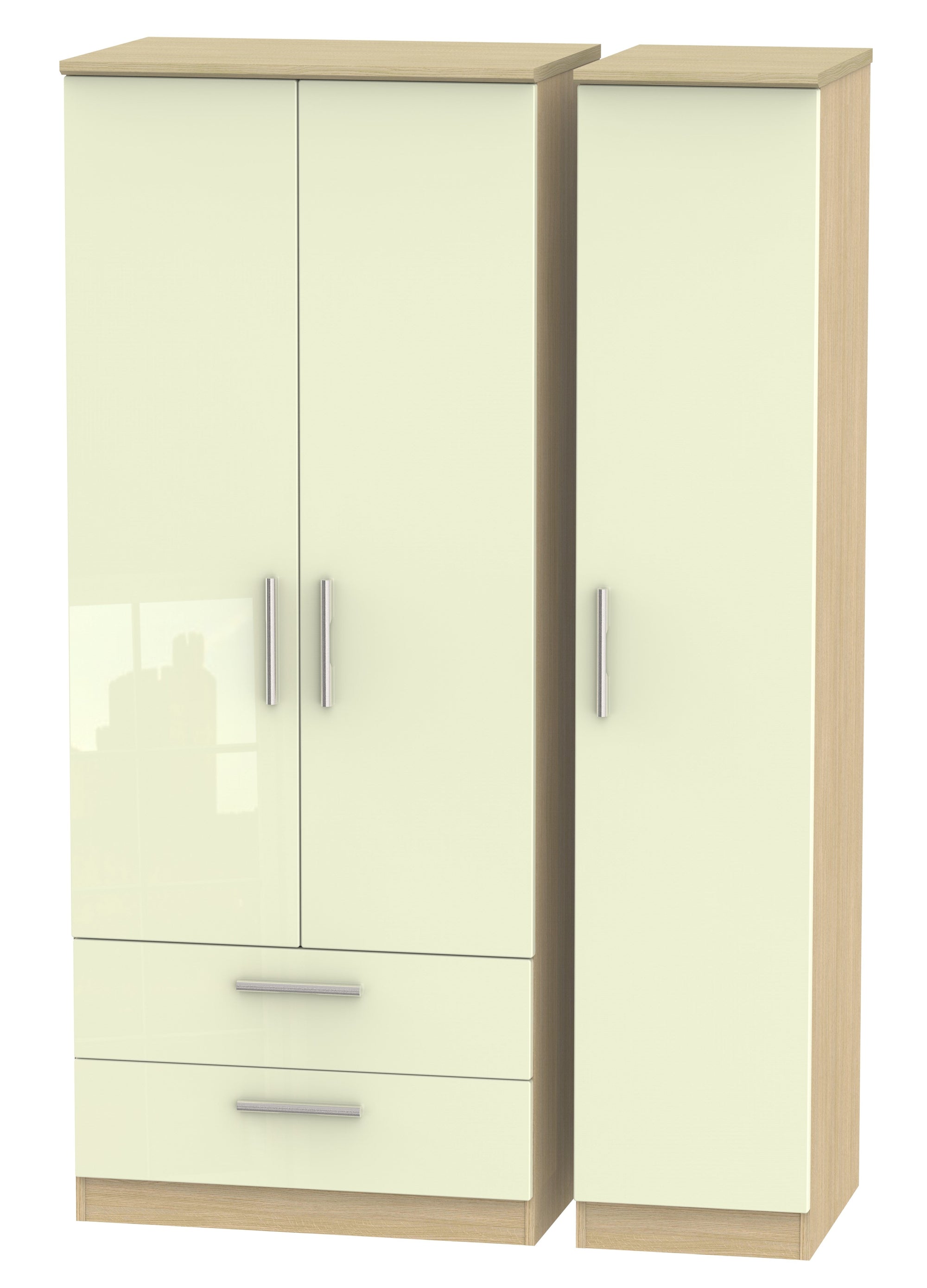 London Triple 2 Drawer Wardrobe