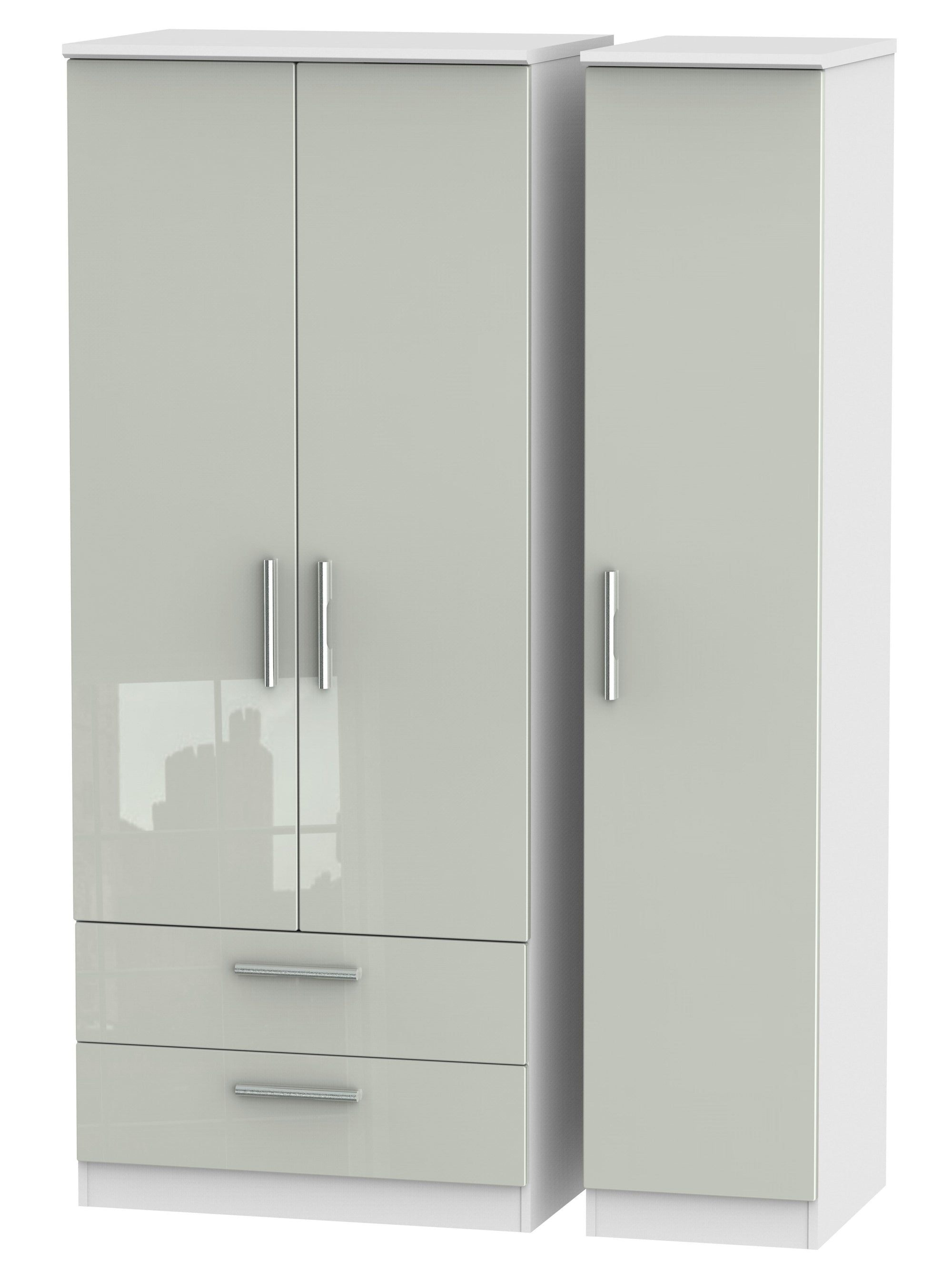 London Triple 2 Drawer Wardrobe