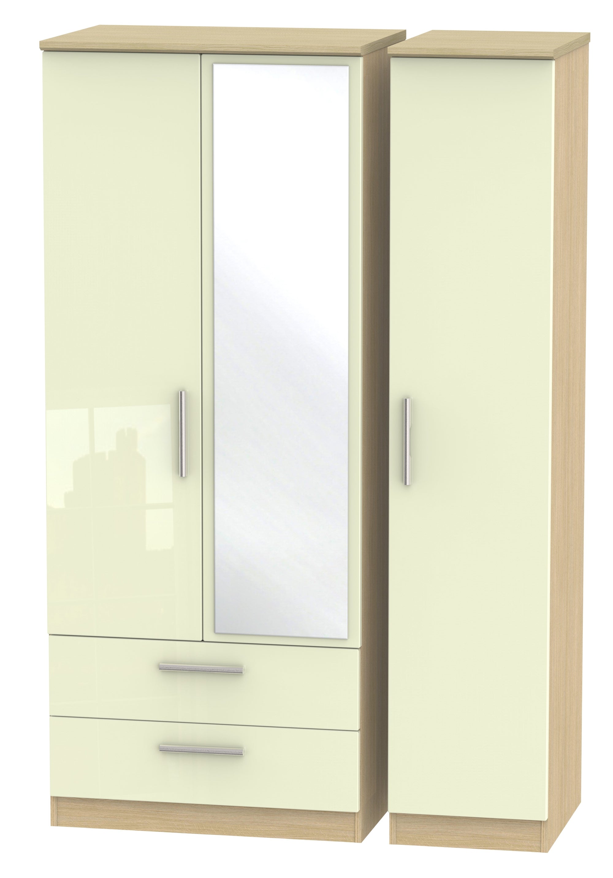 London Triple Mirror Wardrobe