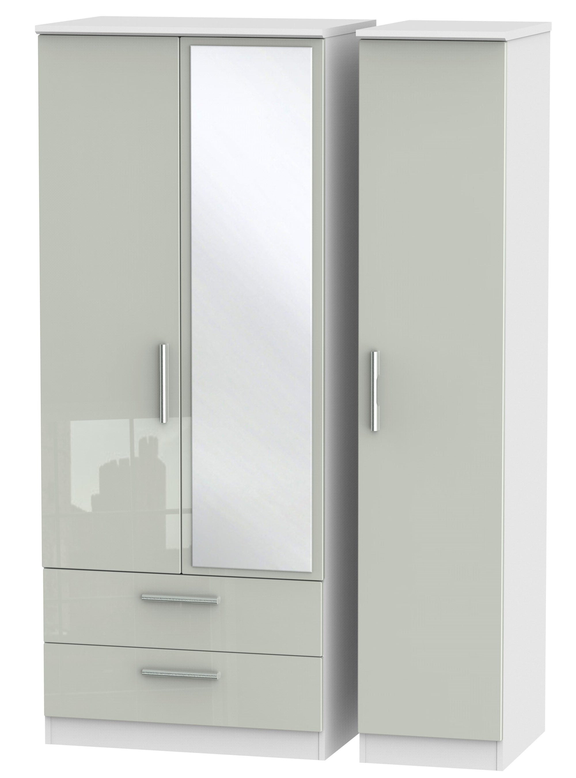 London Triple Mirror Wardrobe