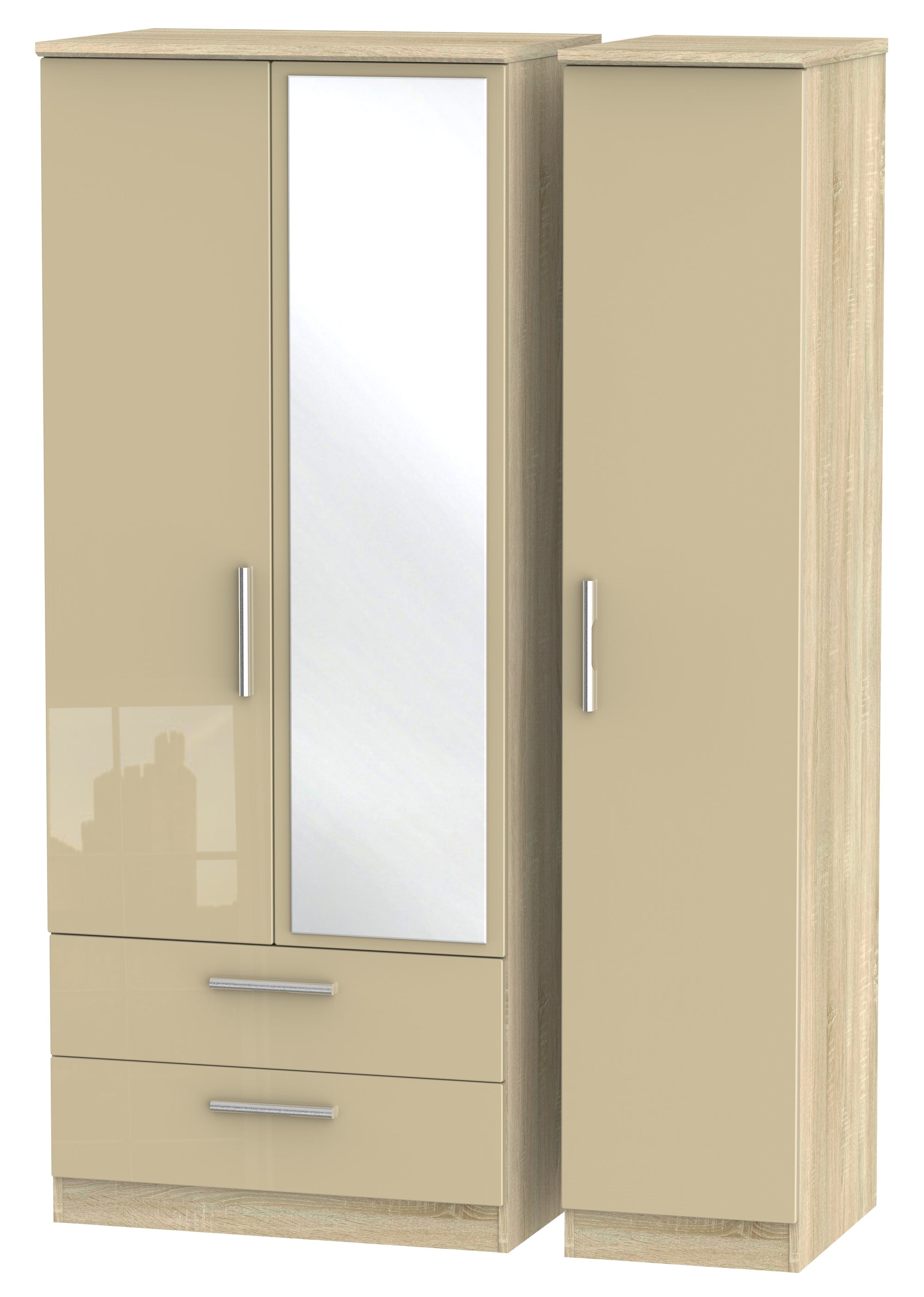 London Triple Mirror Wardrobe