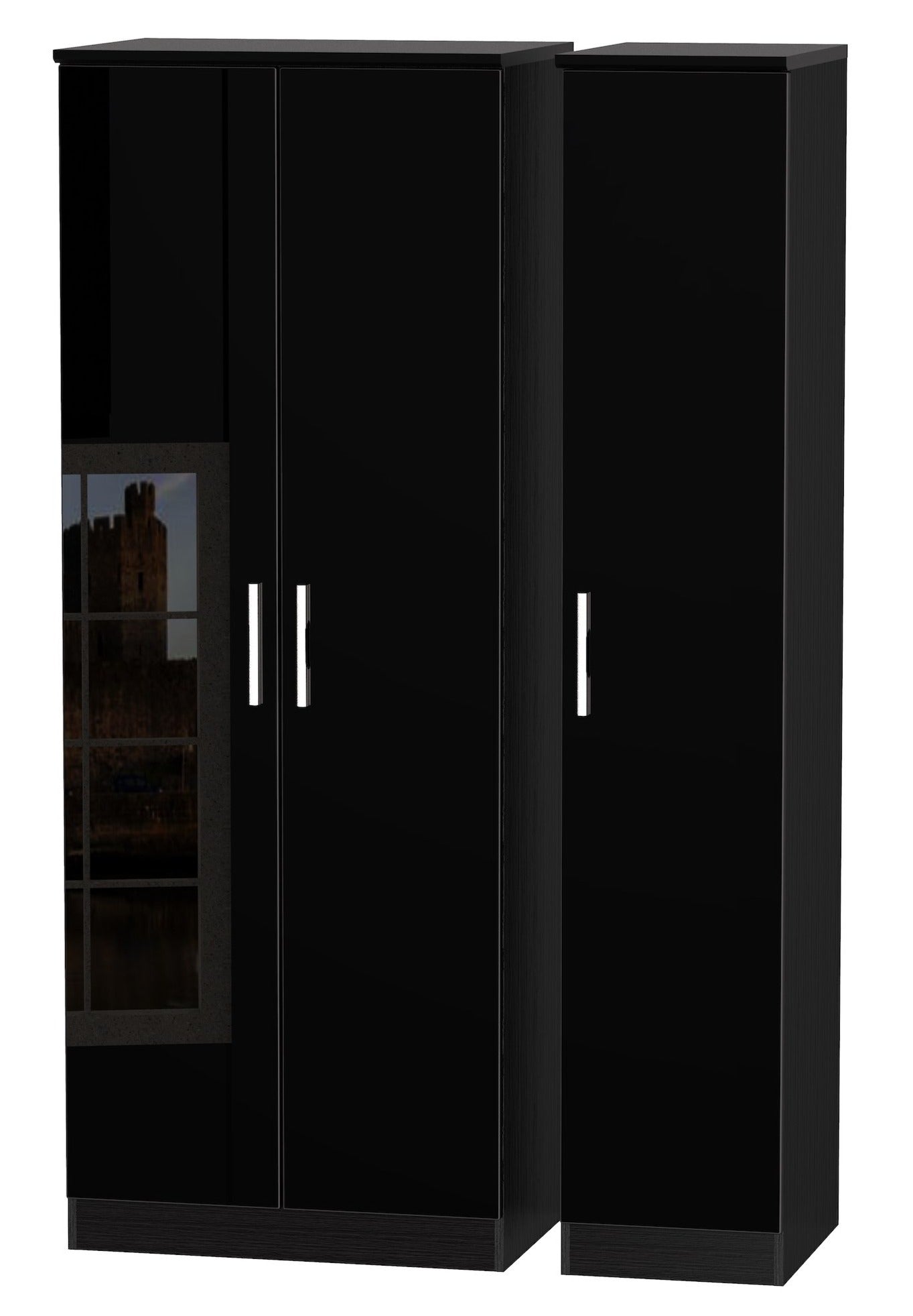 London 3 Door Tall Plain Wardrobe