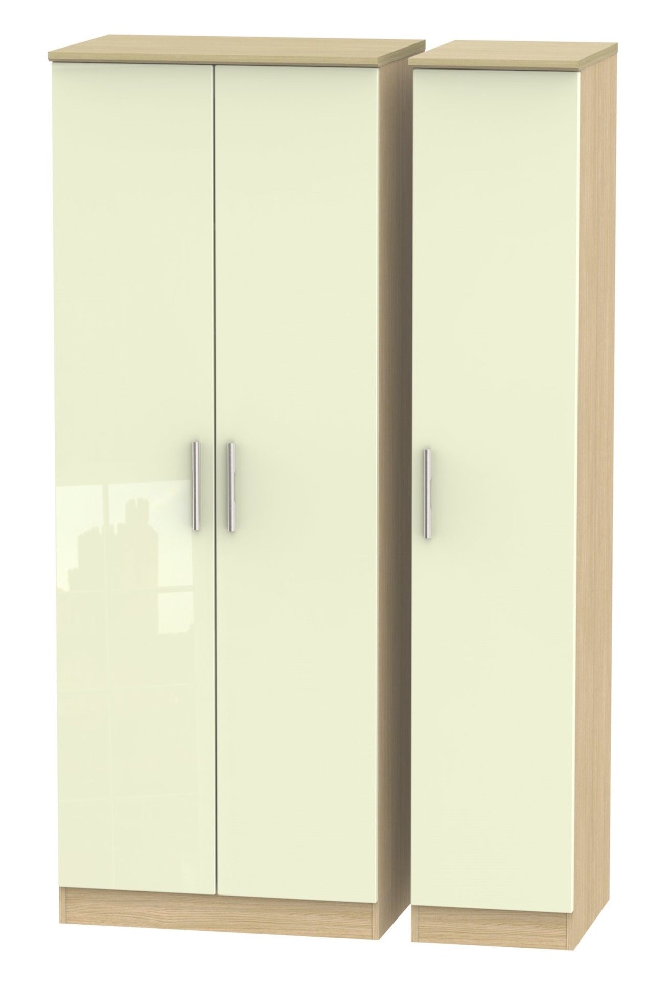 London 3 Door Tall Plain Wardrobe