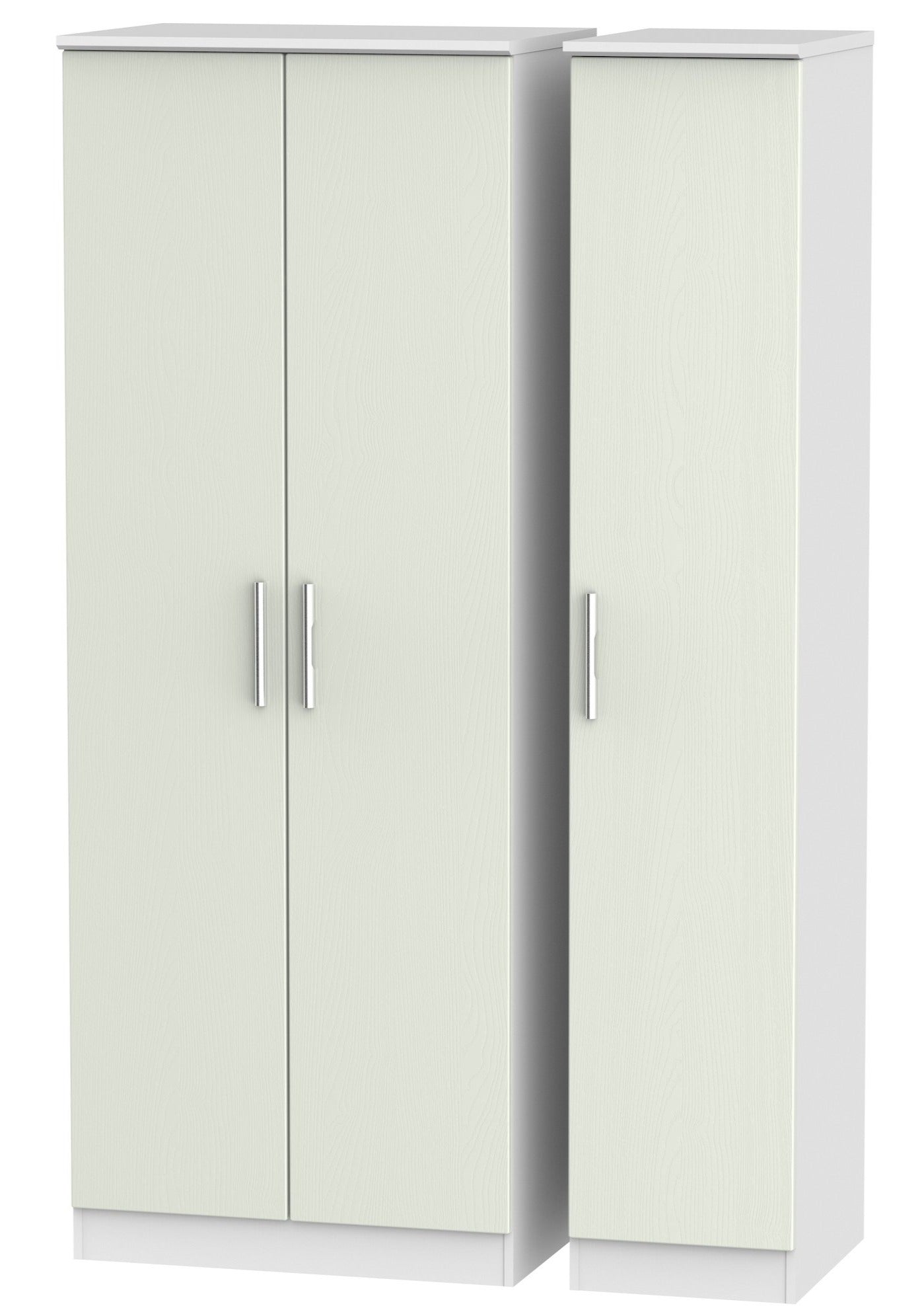 London 3 Door Tall Plain Wardrobe