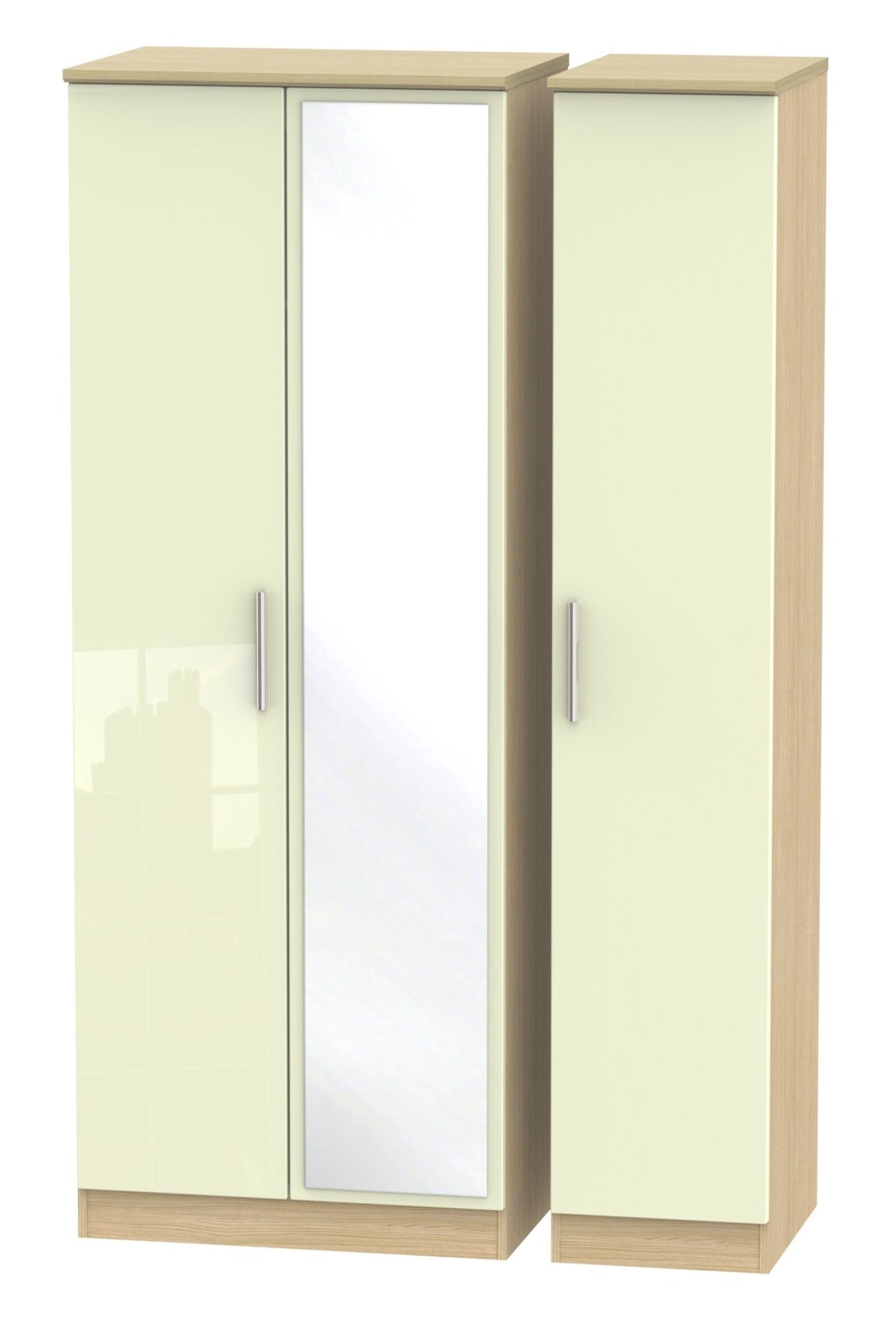 London 3 Door Tall Wardrobe With Mirror