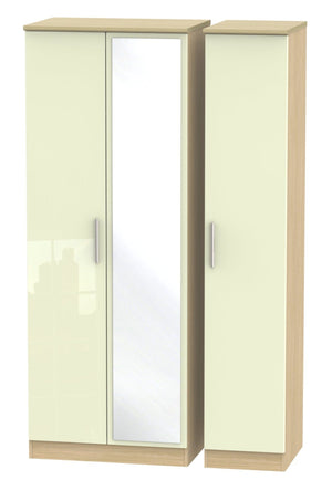 London 3 Door Tall Wardrobe With Mirror
