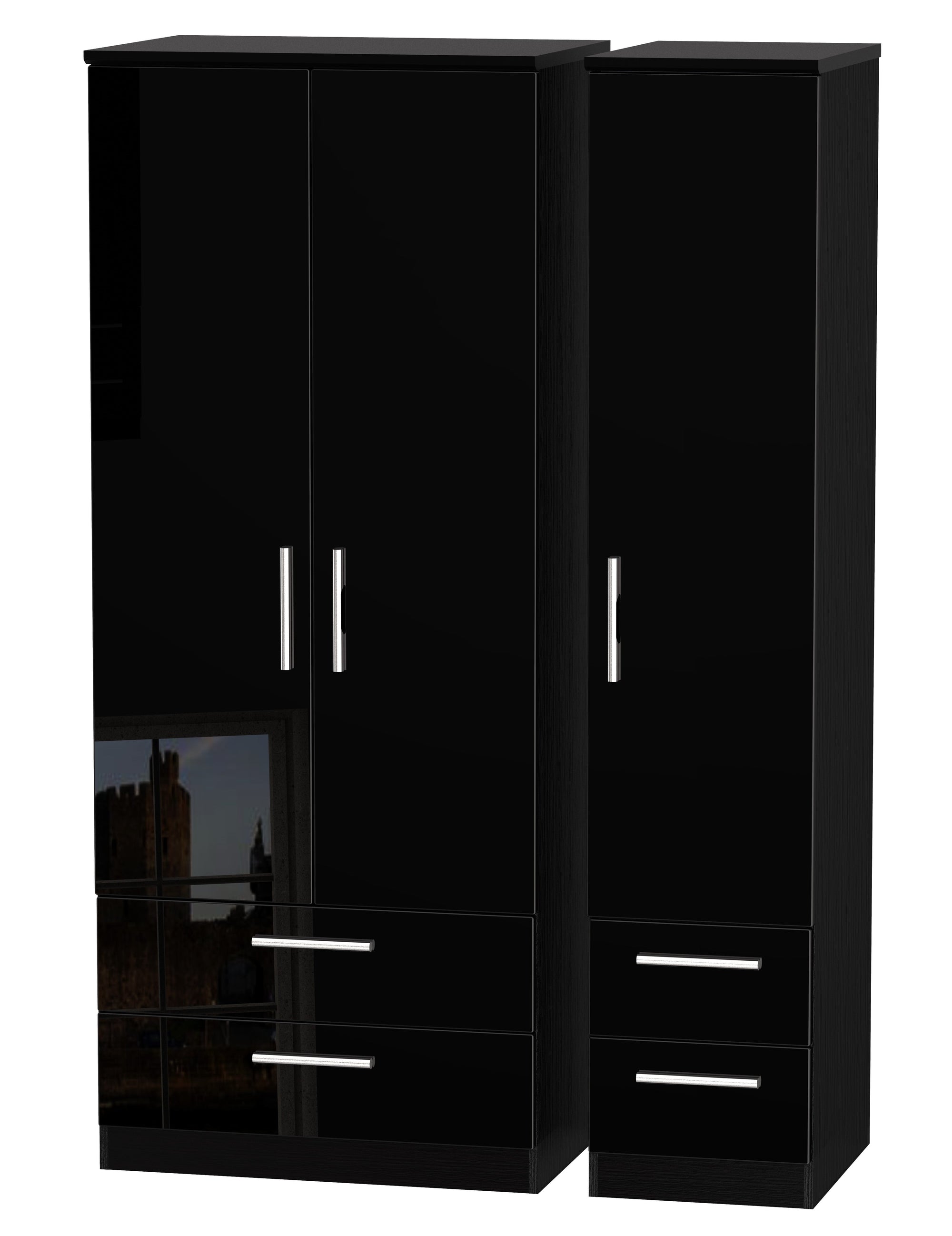 London Triple 2 Drawer + Drawer Wardrobe