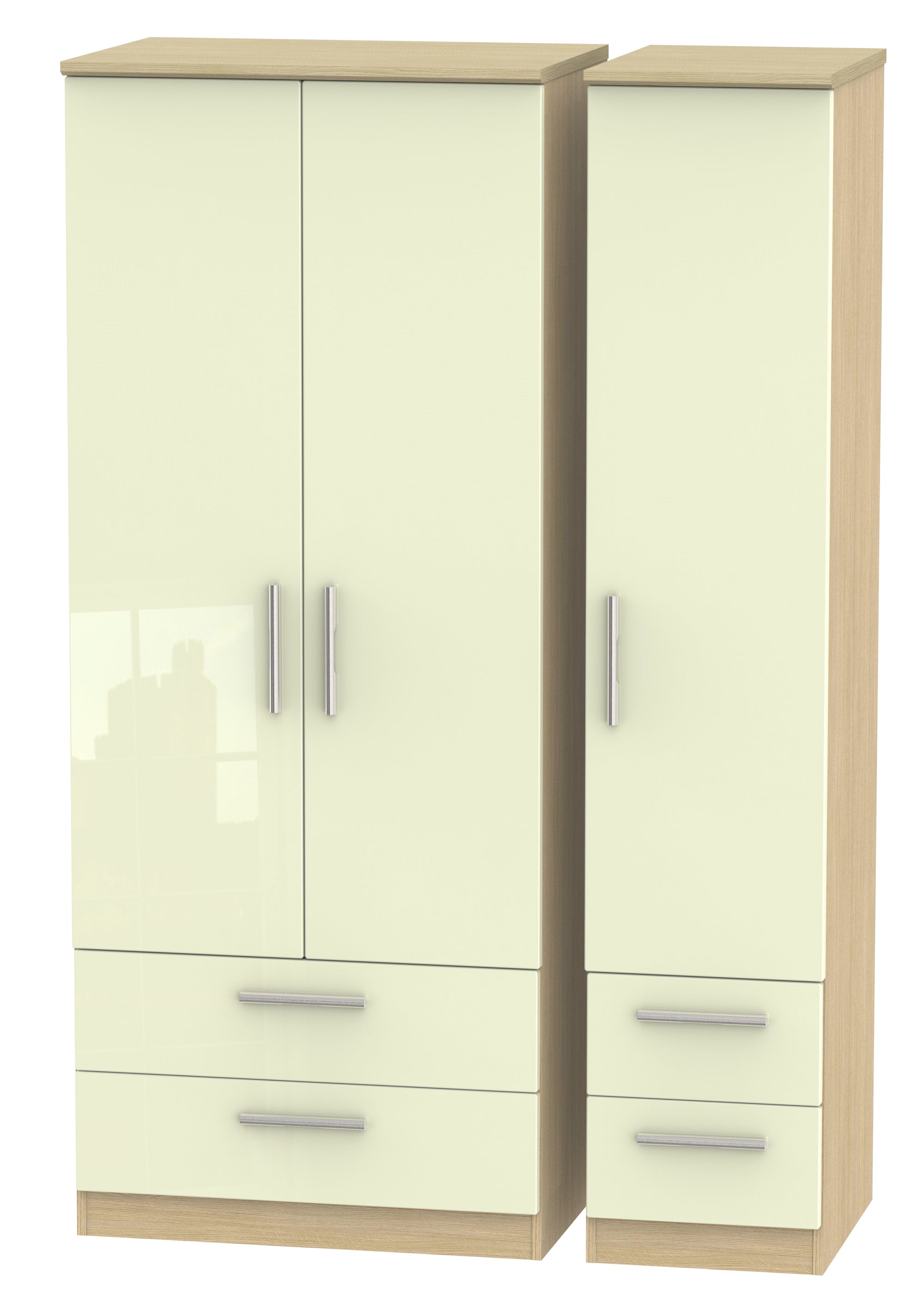 London Triple 2 Drawer + Drawer Wardrobe