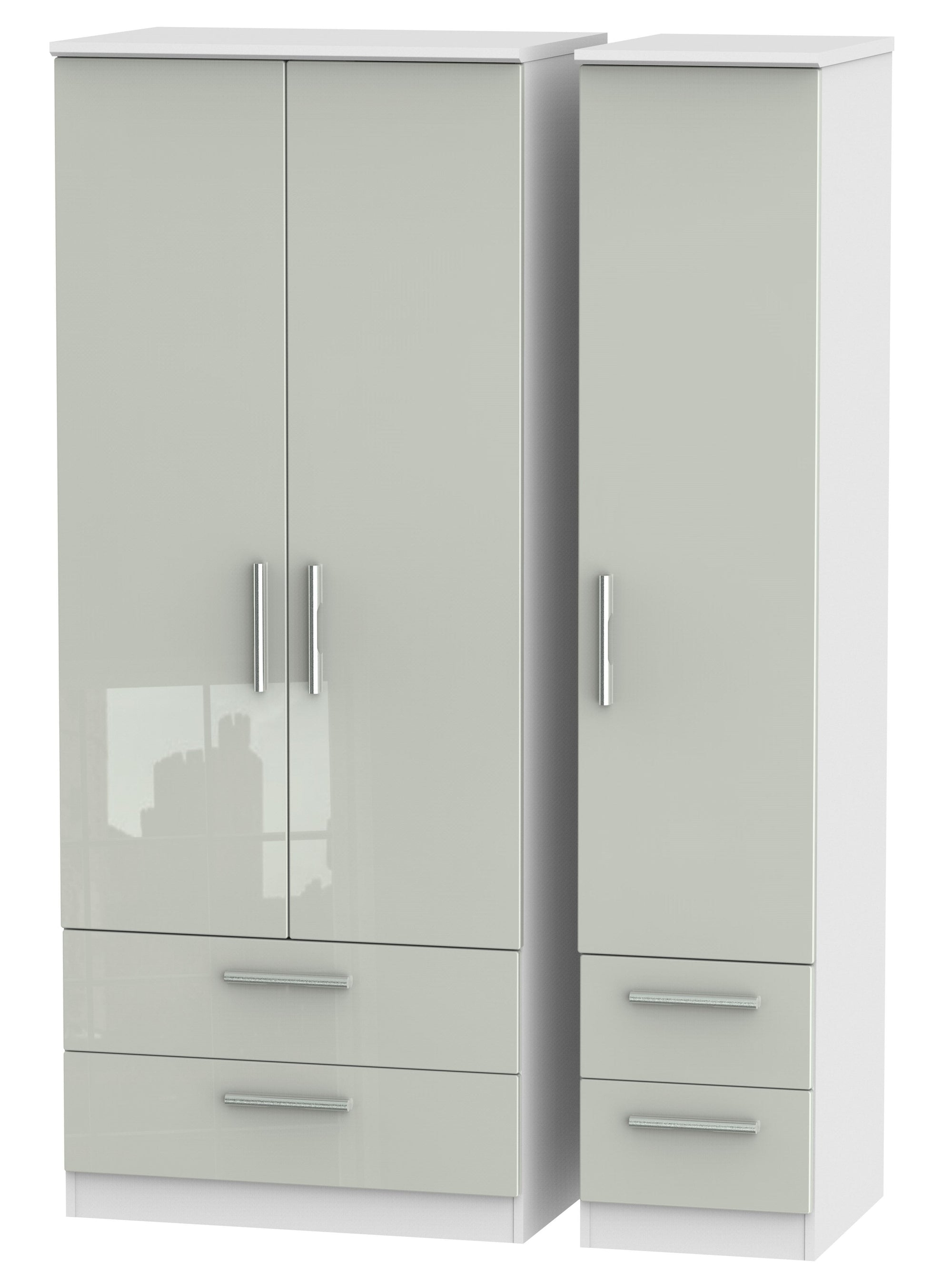 London Triple 2 Drawer + Drawer Wardrobe