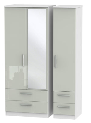 London Triple 2 Drawer Mirror + Drawer Wardrobe