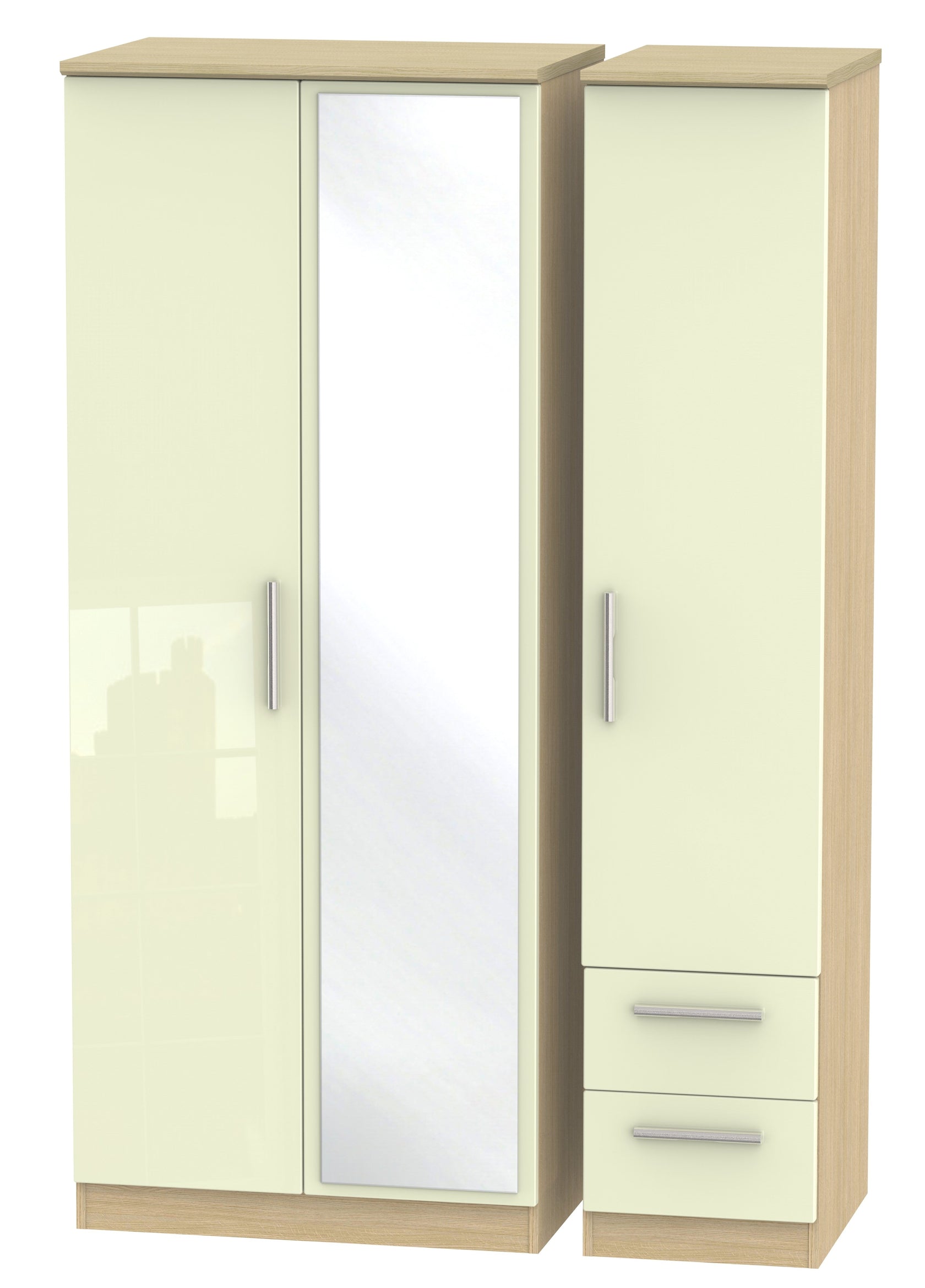 London Triple Mirror + Drawer Wardrobe