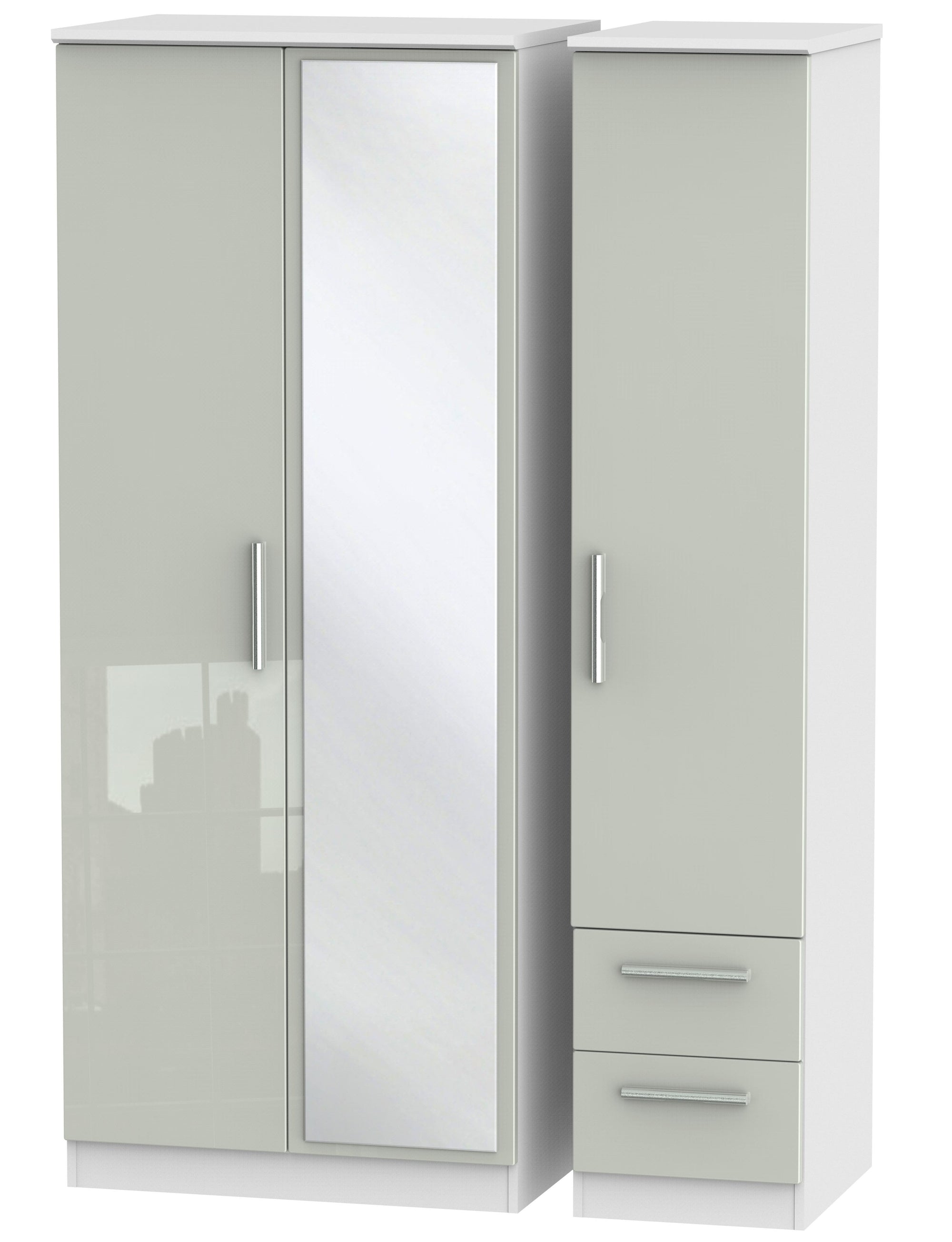 London Triple Mirror + Drawer Wardrobe