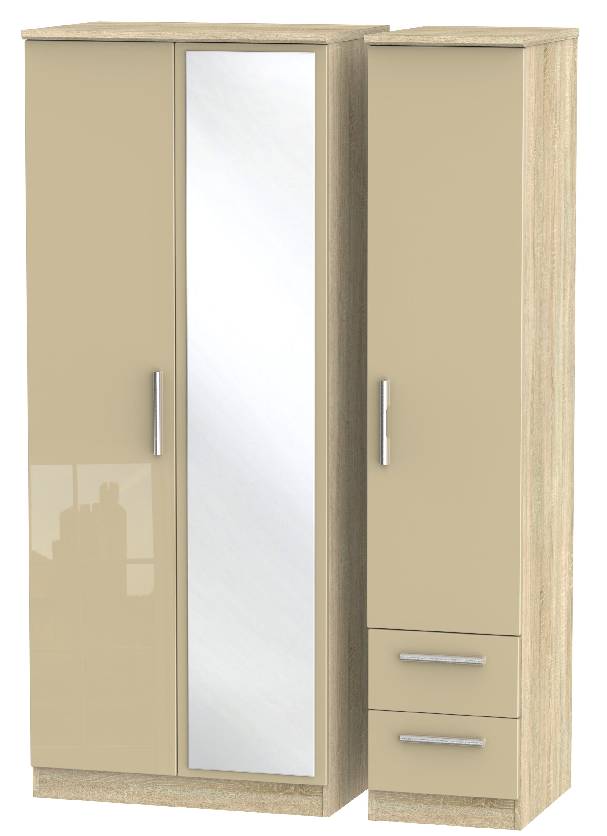 London Triple Mirror + Drawer Wardrobe