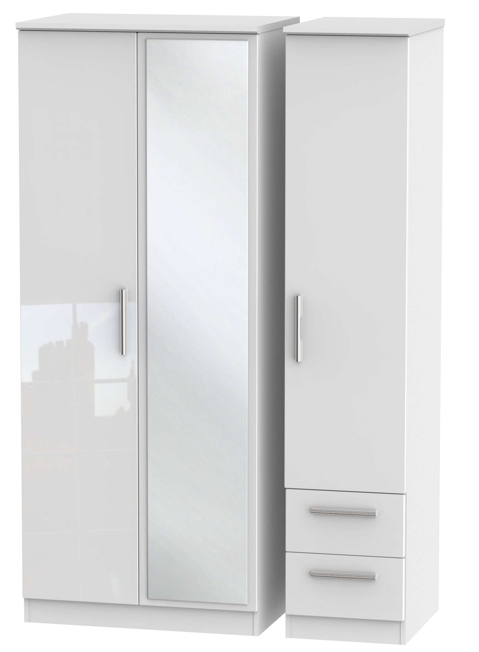 London Triple Mirror + Drawer Wardrobe