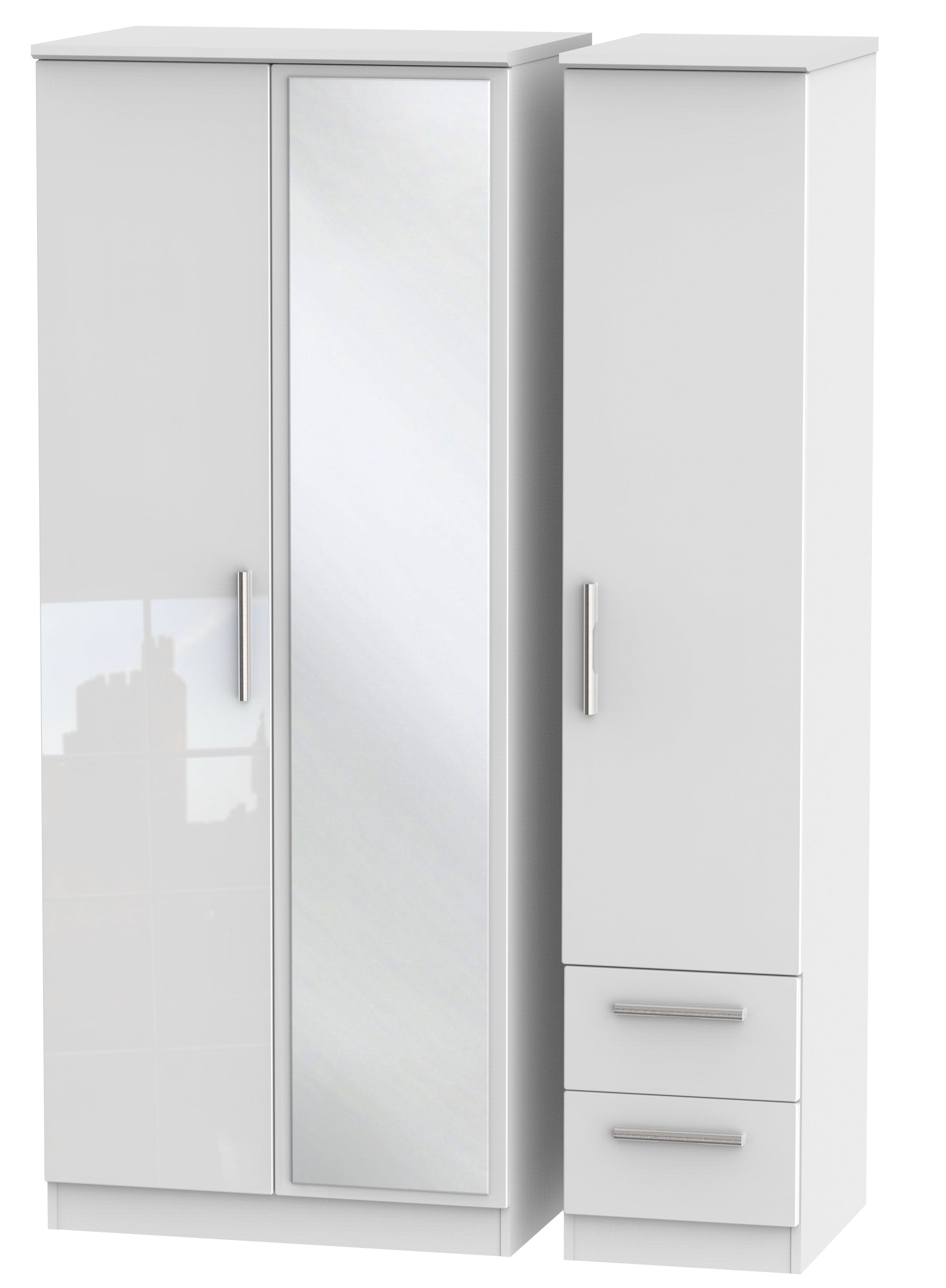 London Triple Mirror + Drawer Wardrobe