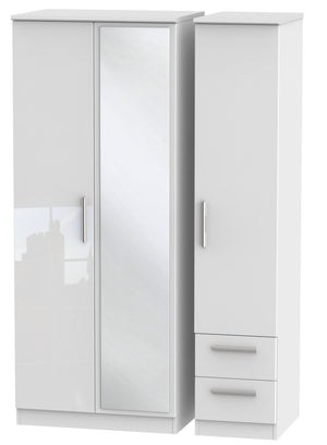 London Triple Mirror + Drawer Wardrobe