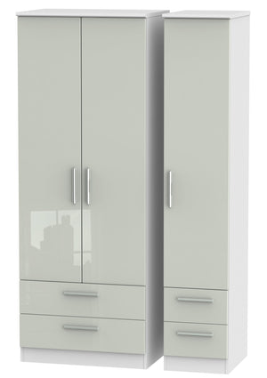 London Tall Triple 2 Drawer + Drawer Wardrobe