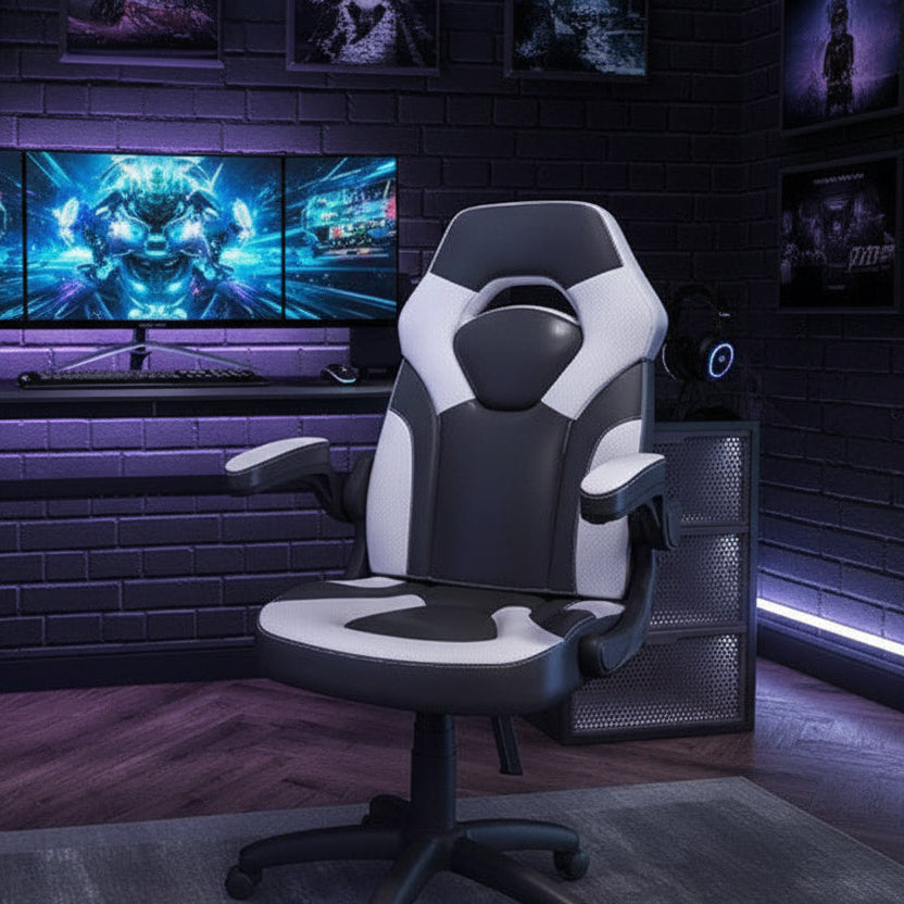 Faux Leather Low back Racer Style Gaming/Office Chair