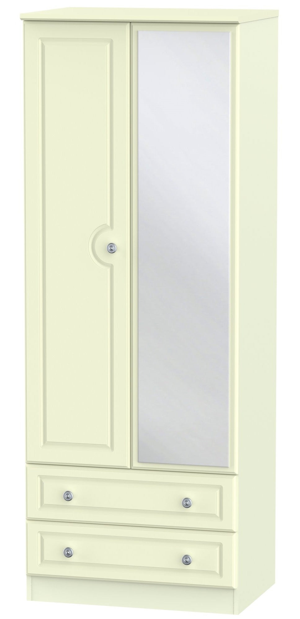 Windsor 2 Door Tall Mirror Combi Wardrobe