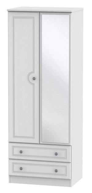 Windsor 2 Door Tall Mirror Combi Wardrobe