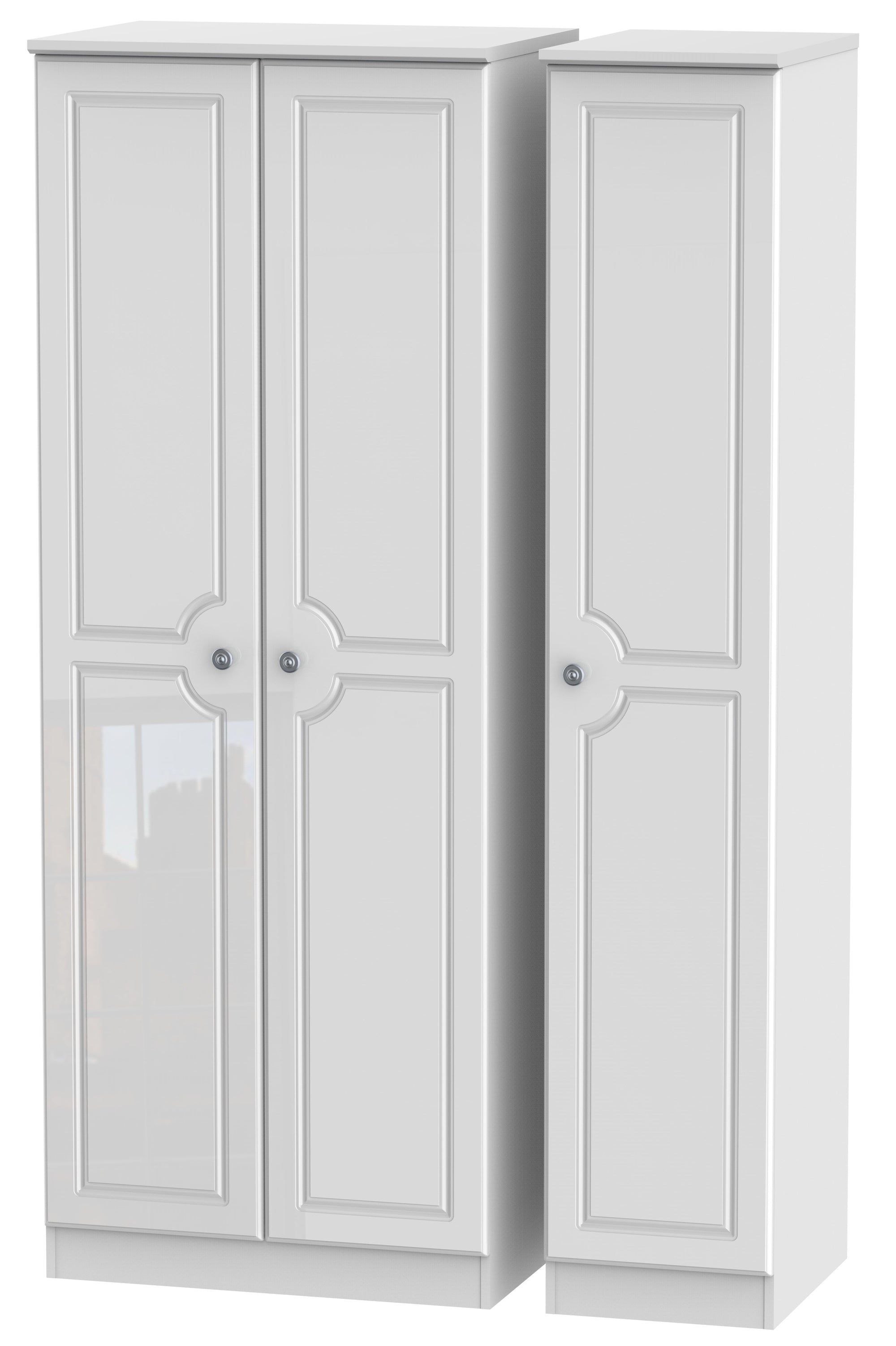Windsor 3 Door Tall Plain Wardrobe