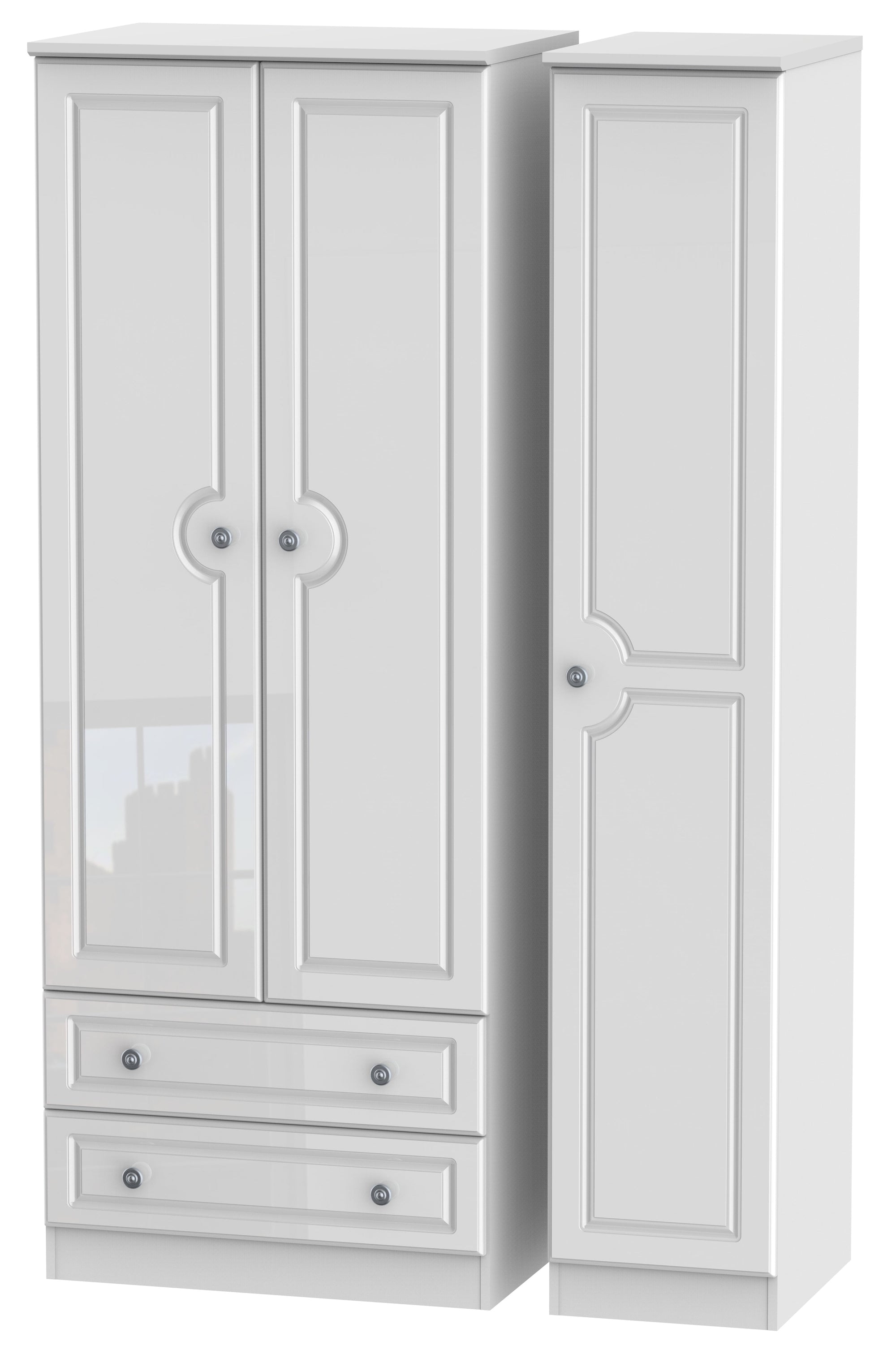 Windsor 3 Door 2 Drawer Tall Wardrobe