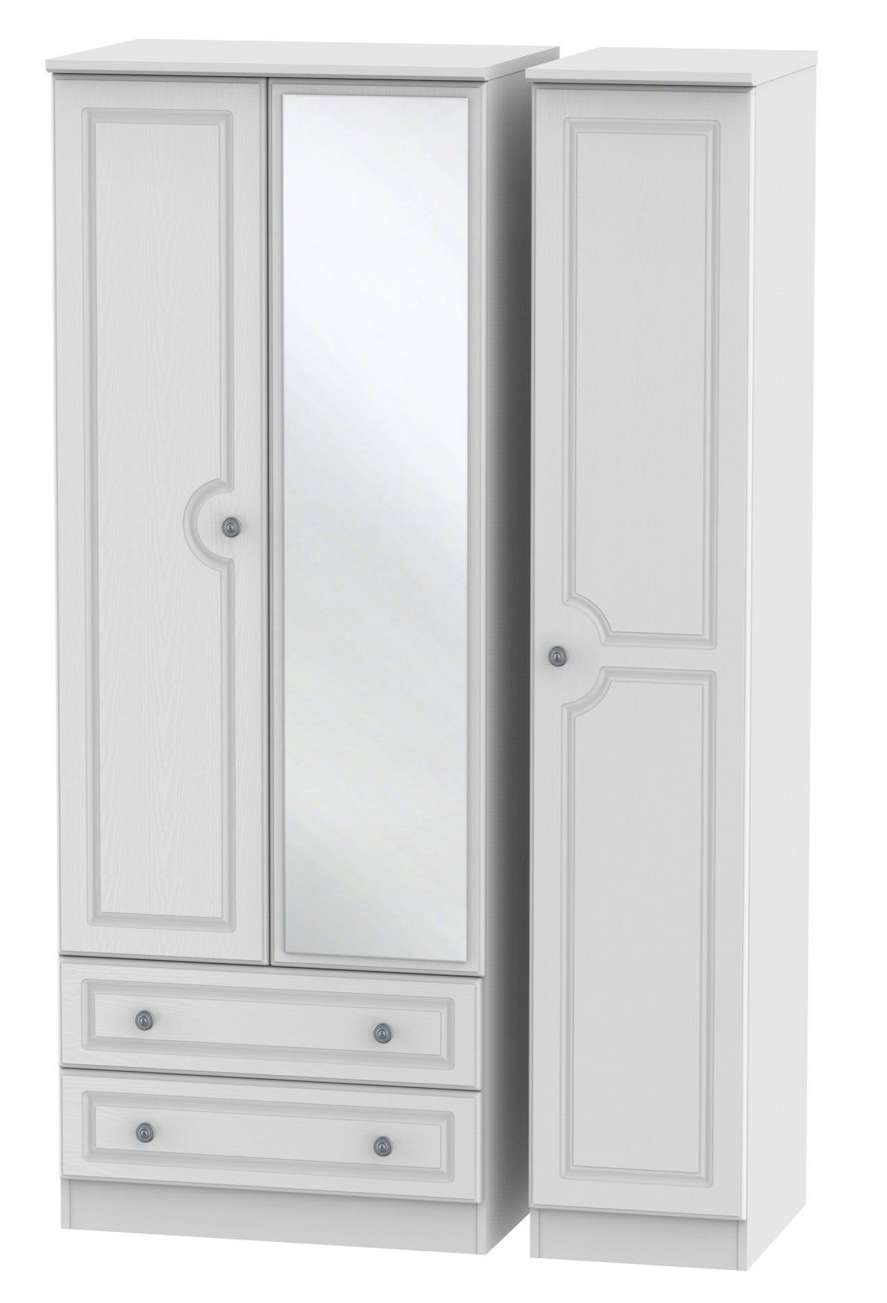 Windsor 3 Door 2 Left Drawer Mirror Wardrobe
