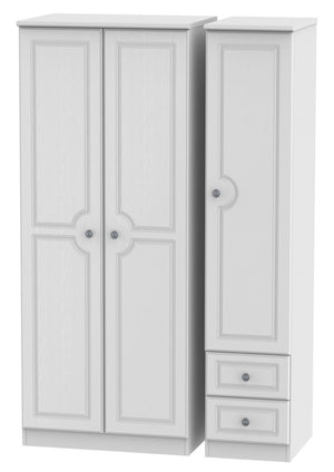 Windsor 3 Door 2 Drawer Plain Wardrobe
