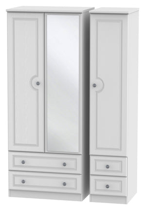 Windsor 3 Door 4 Drawer Mirror Wardrobe