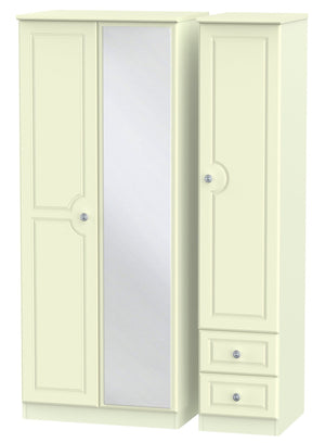 Windsor 3 Door 2 Right Drawer Mirror Wardrobe