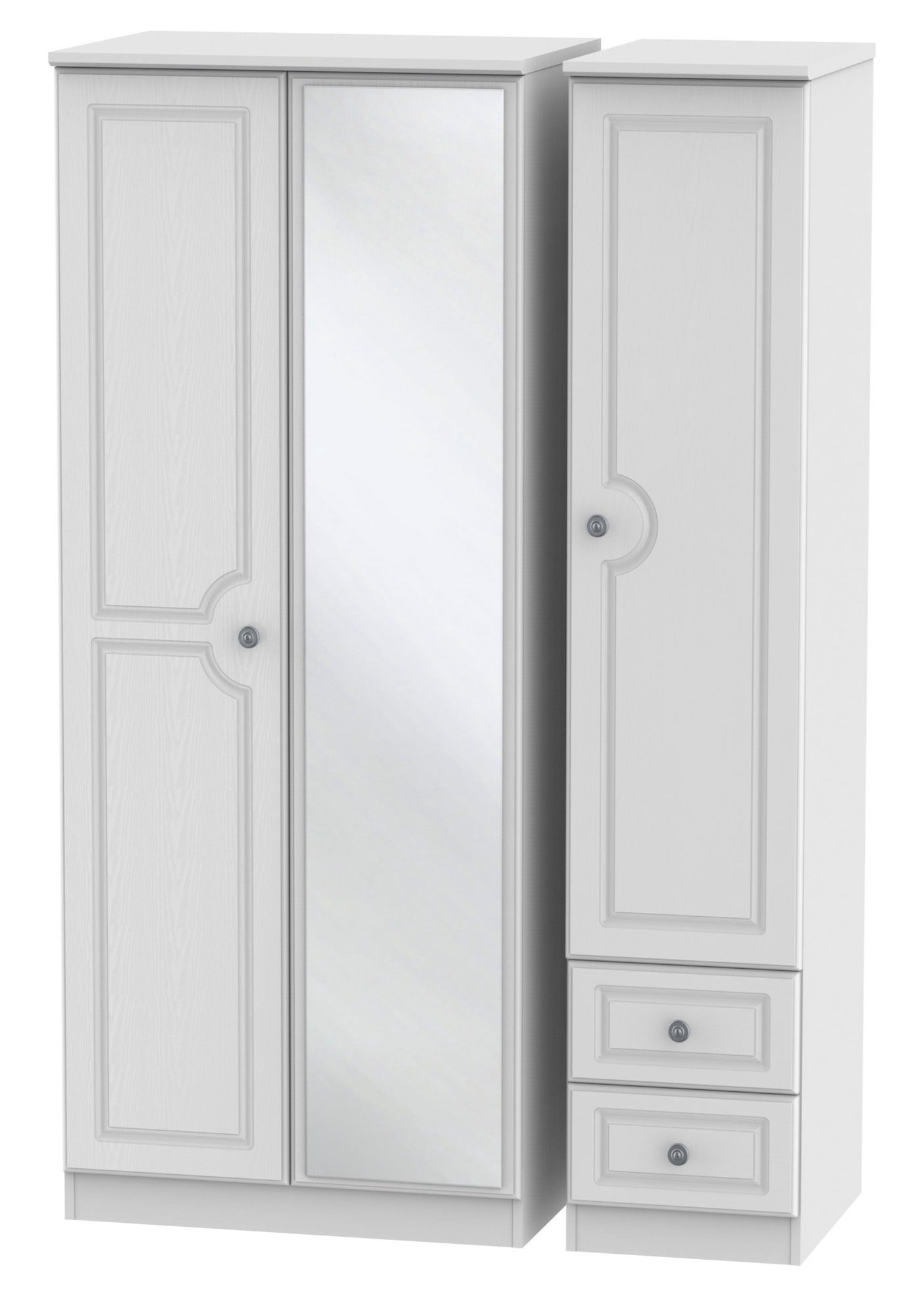 Windsor 3 Door 2 Right Drawer Mirror Wardrobe