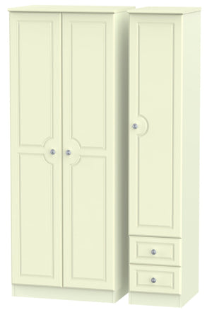 Windsor 3 Door 2 Right Drawer Tall Plain Wardrobe