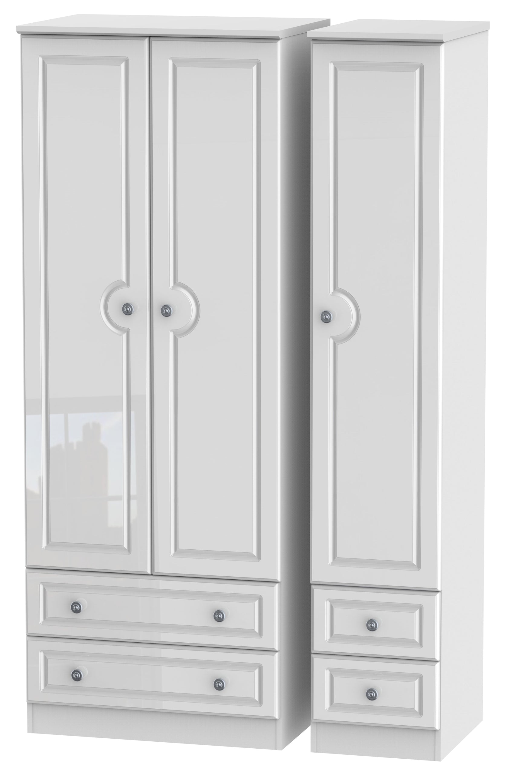 Windsor 3 Door 4 Drawer Tall Wardrobe